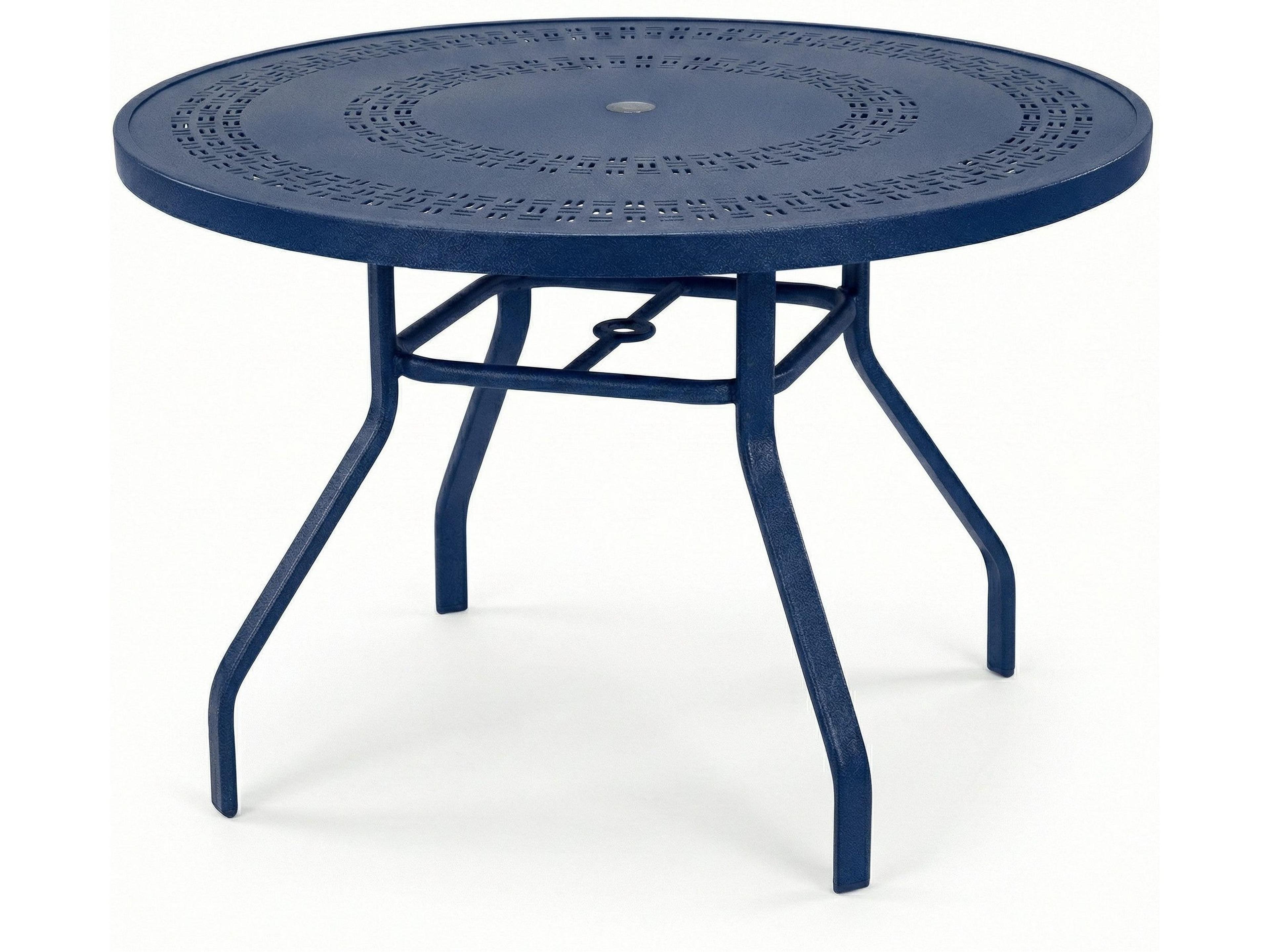 Windward Design Group Mayan Punched Aluminum Round Dining Table