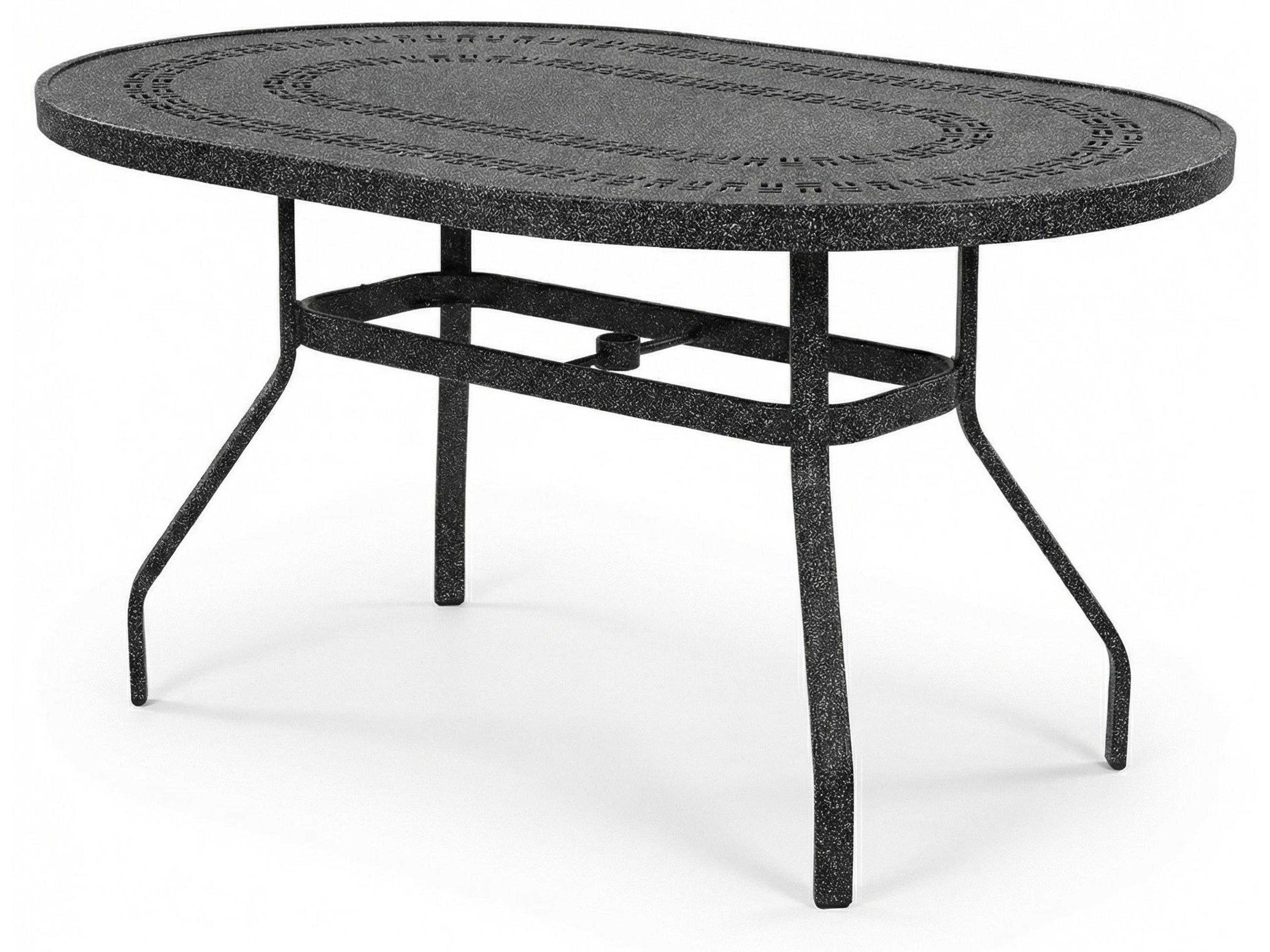 Windward Design Group Mayan Punched Aluminum Oval Dining Table
