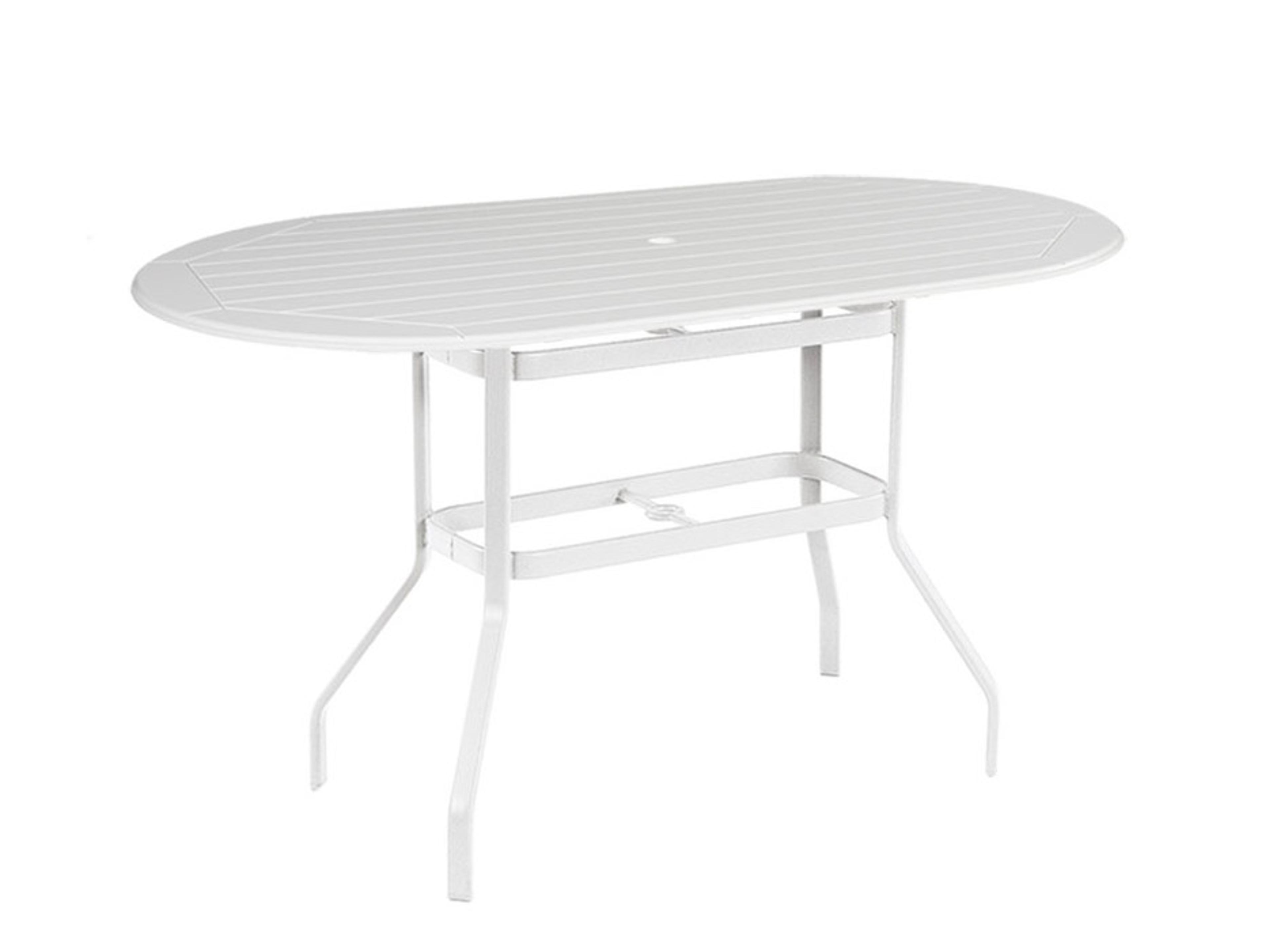 Raleigh MGP Aluminum Oval Patio Bar Table with Umbrella Hole