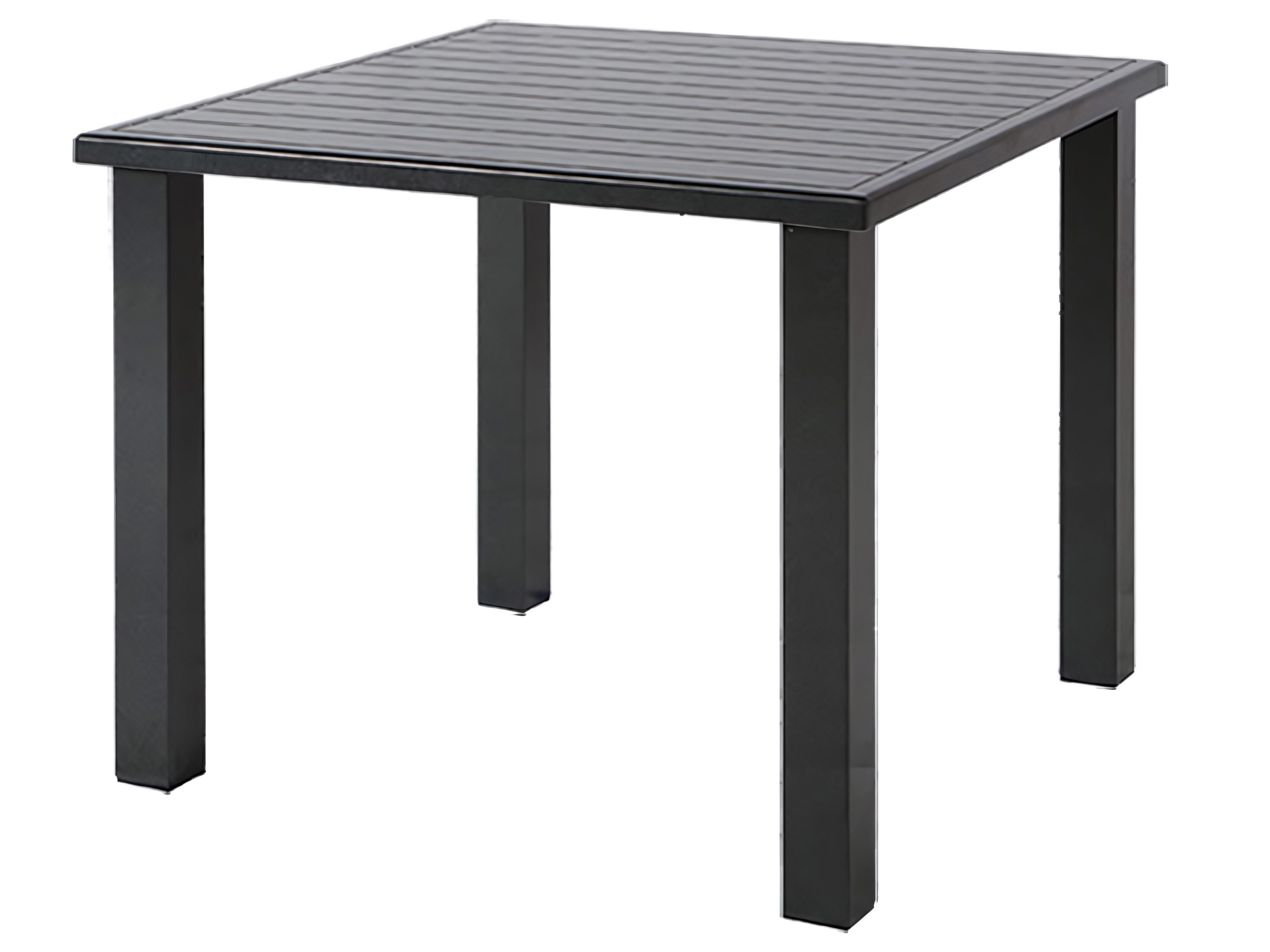 Apollo Aluminum Square Umbrella Hole Dining Table