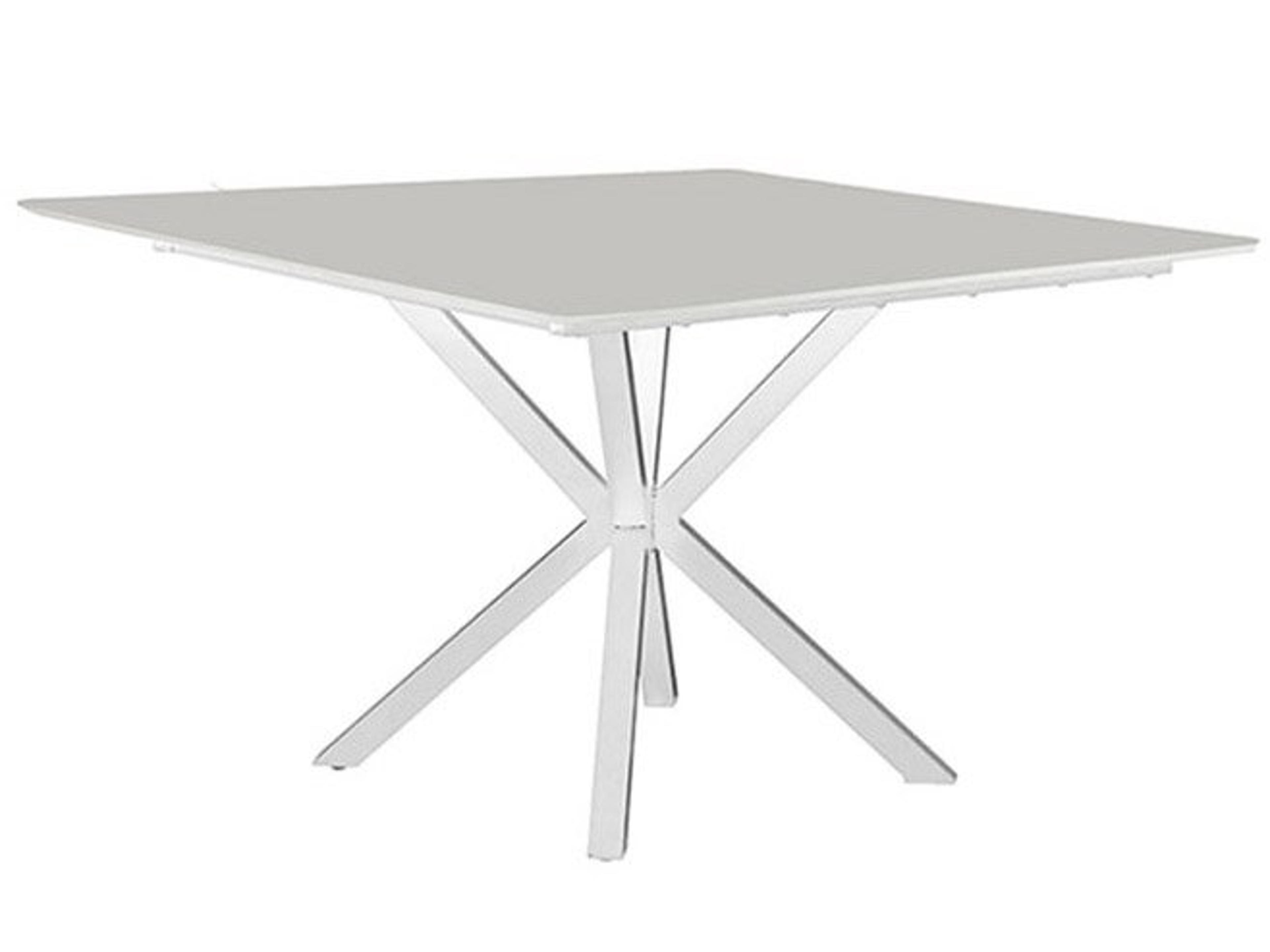 Newport MGP Aluminum Square X-Base Patio Counter Table with Umbrella Hole