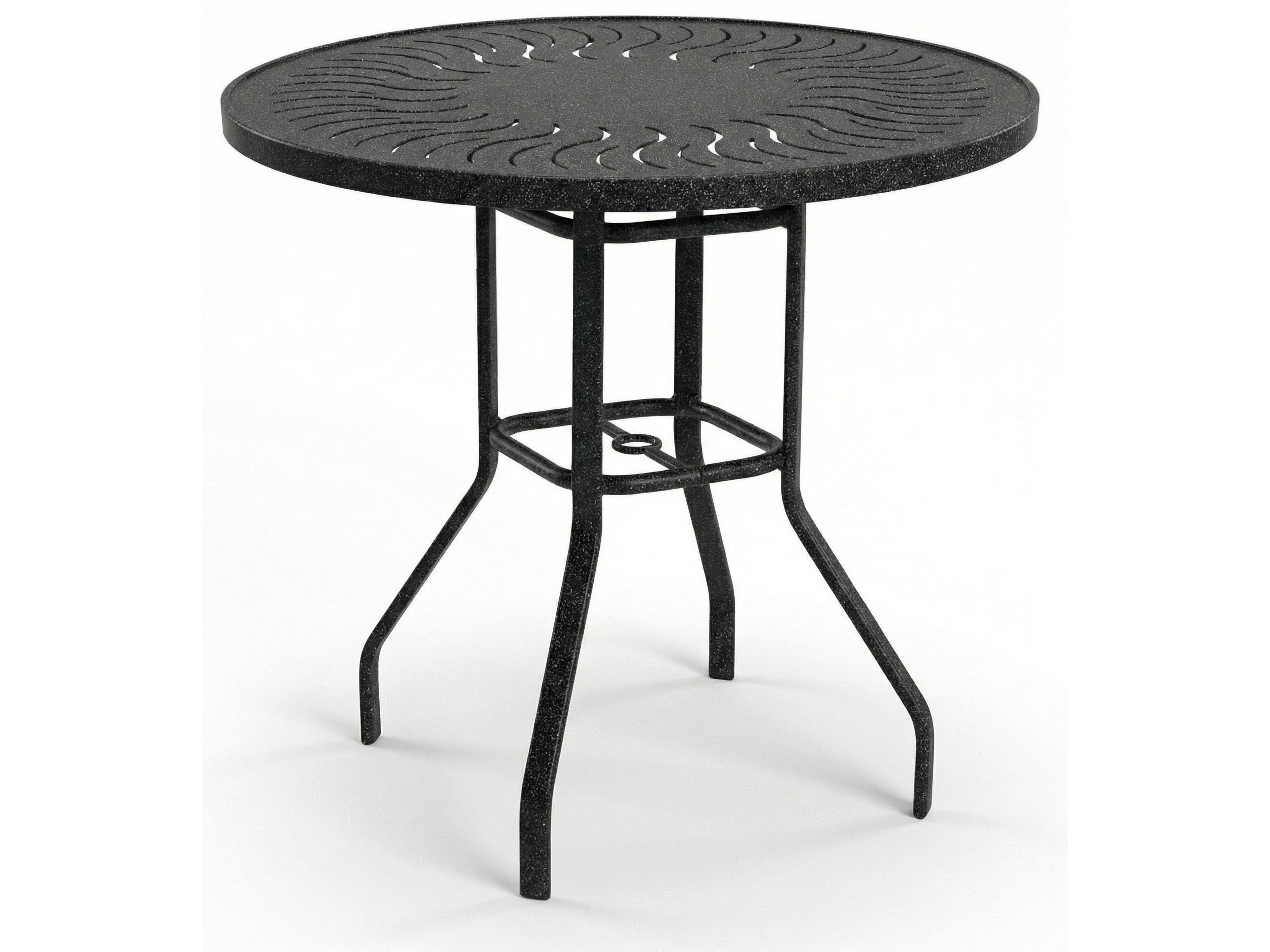 Windward Design Group Sunburst Punched Aluminum Round Counter Table