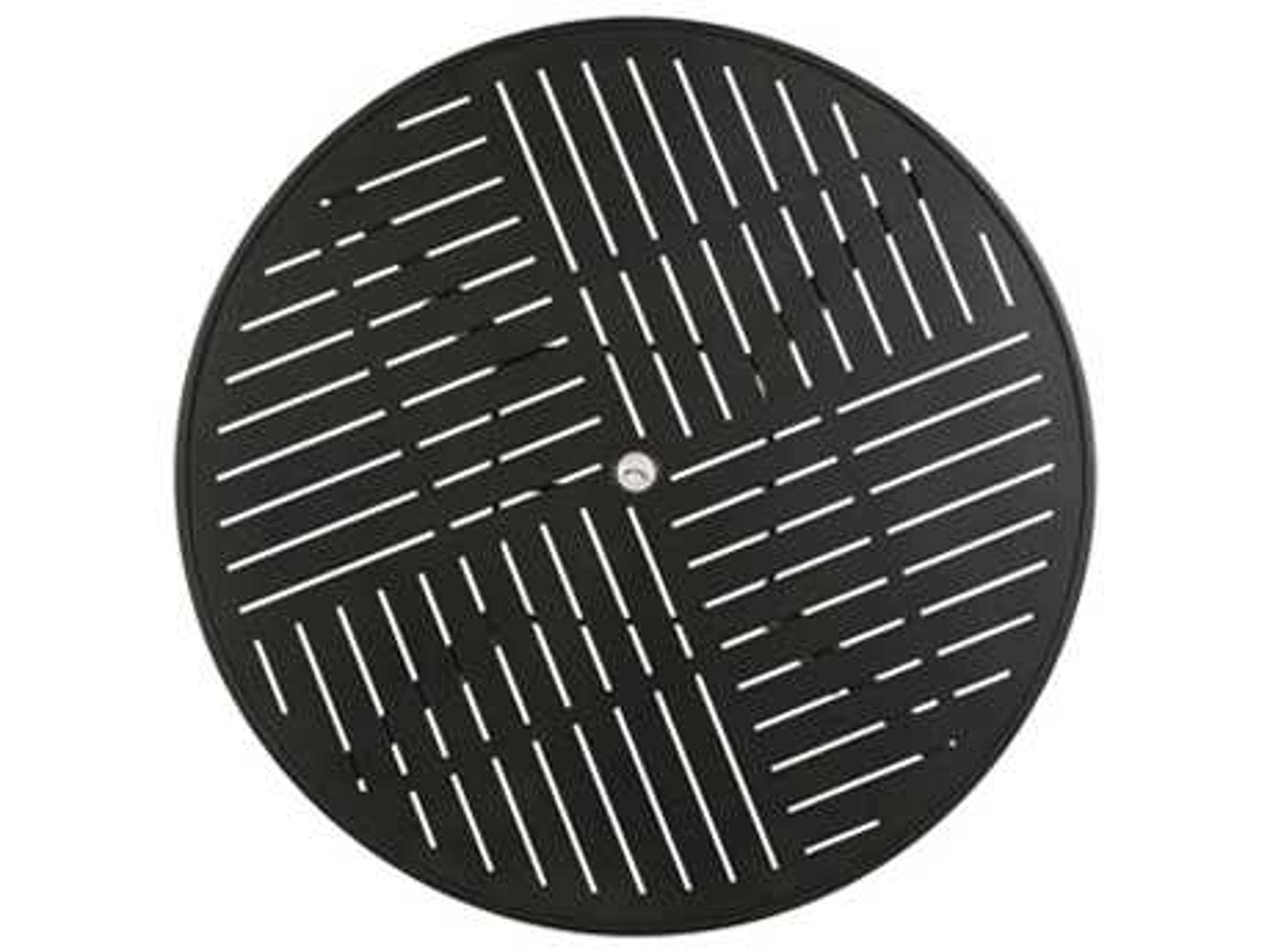 Windward Design Group Napa Punched Aluminum Round Patio Bar Table with Umbrella Hole