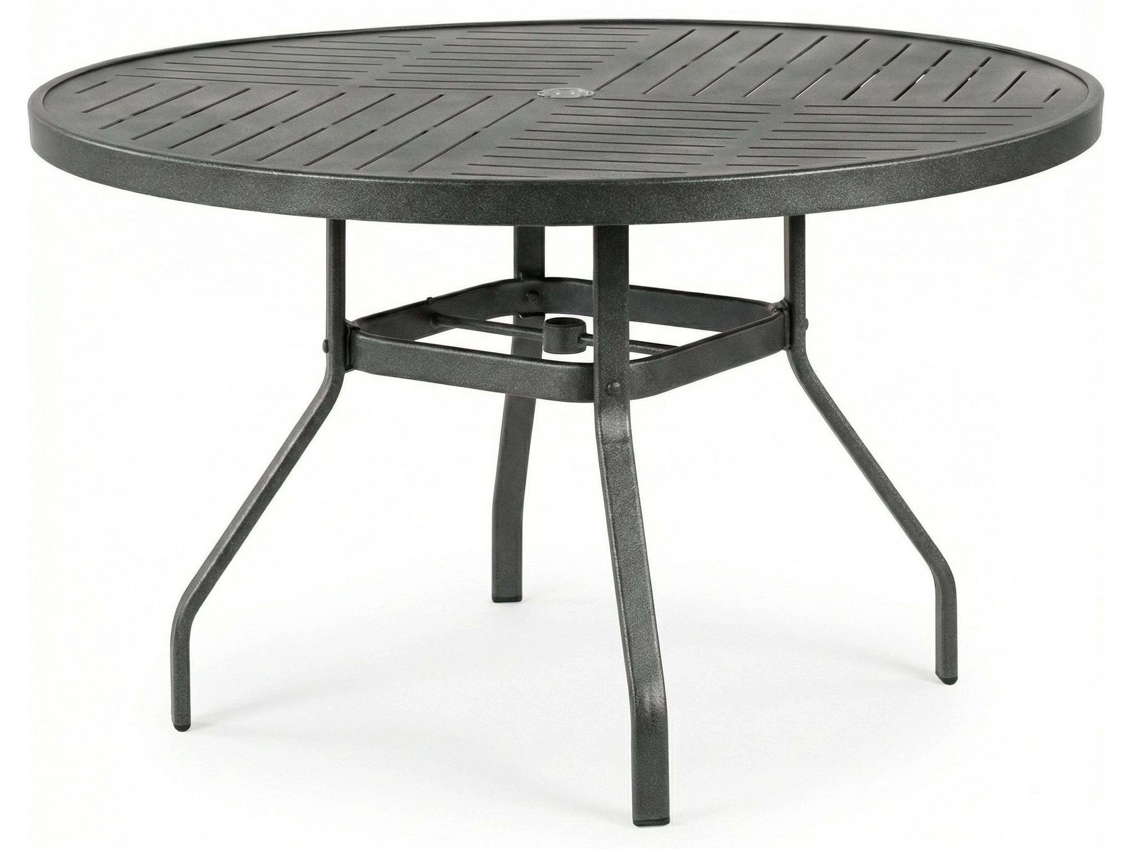 Napa Punched Aluminum Round Dining Table
