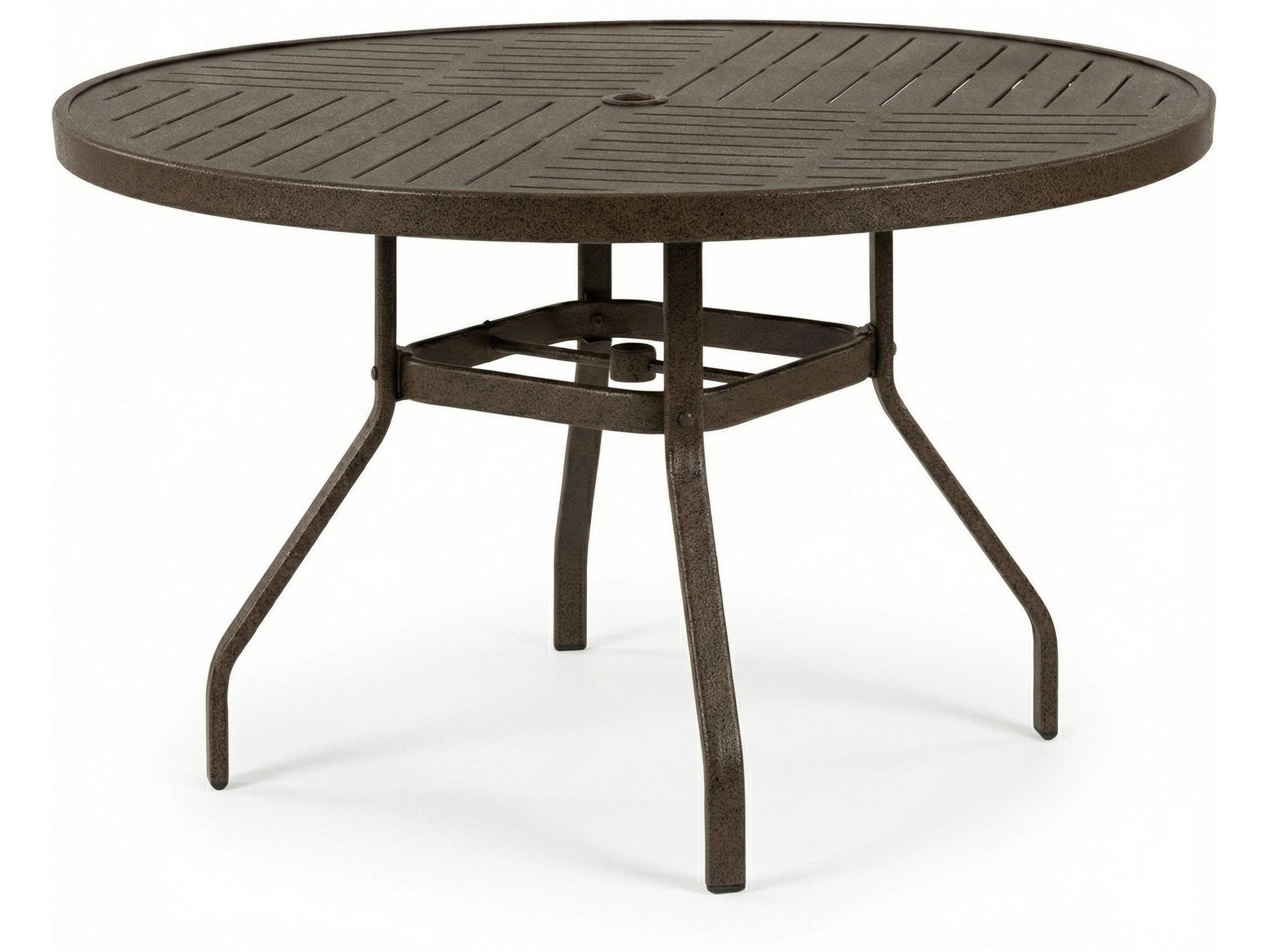 Windward Design Group Napa Punched Aluminum Round Dining Table
