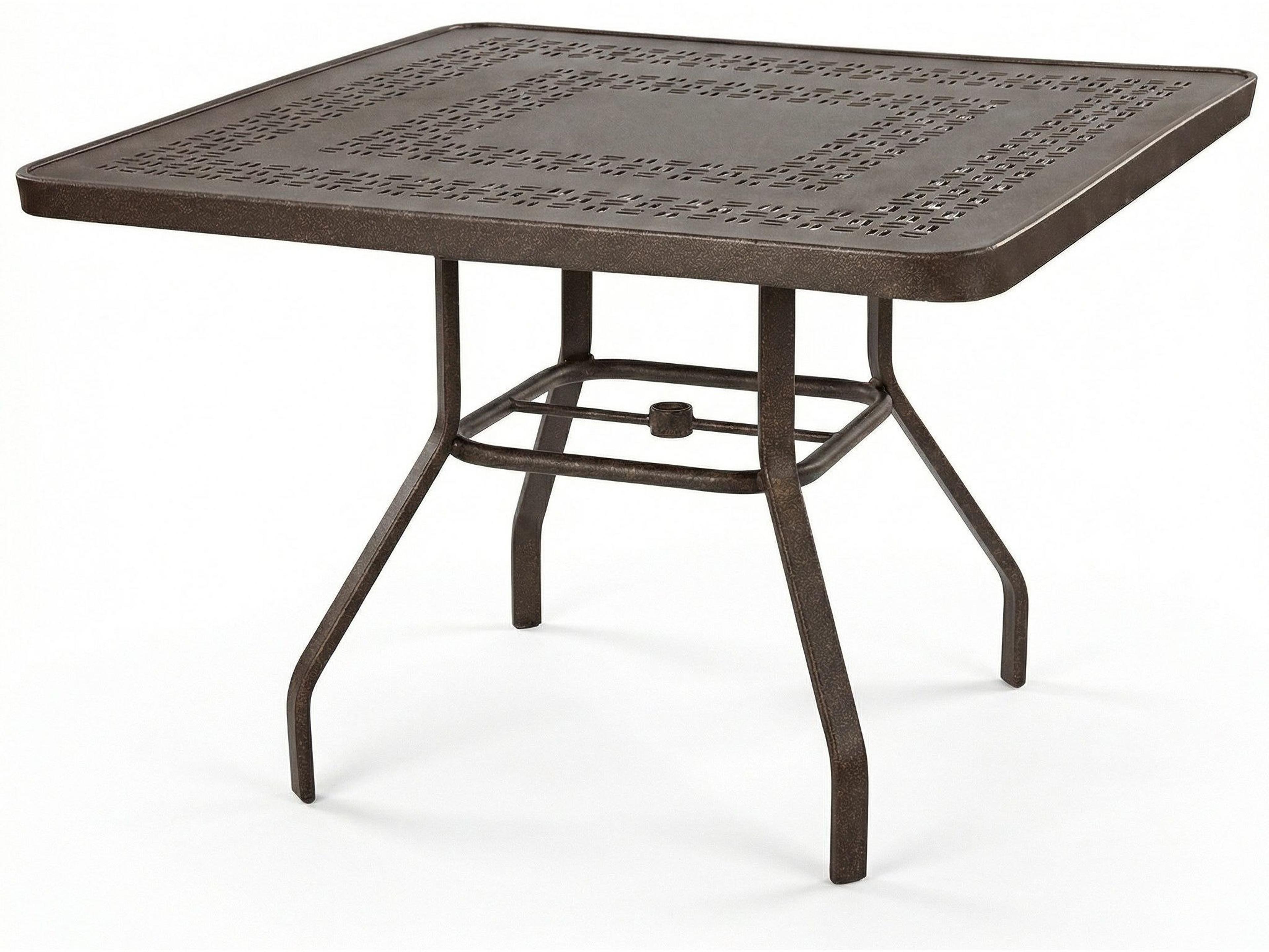 Windward Design Group Mayan Punched Aluminum Square Dining Table