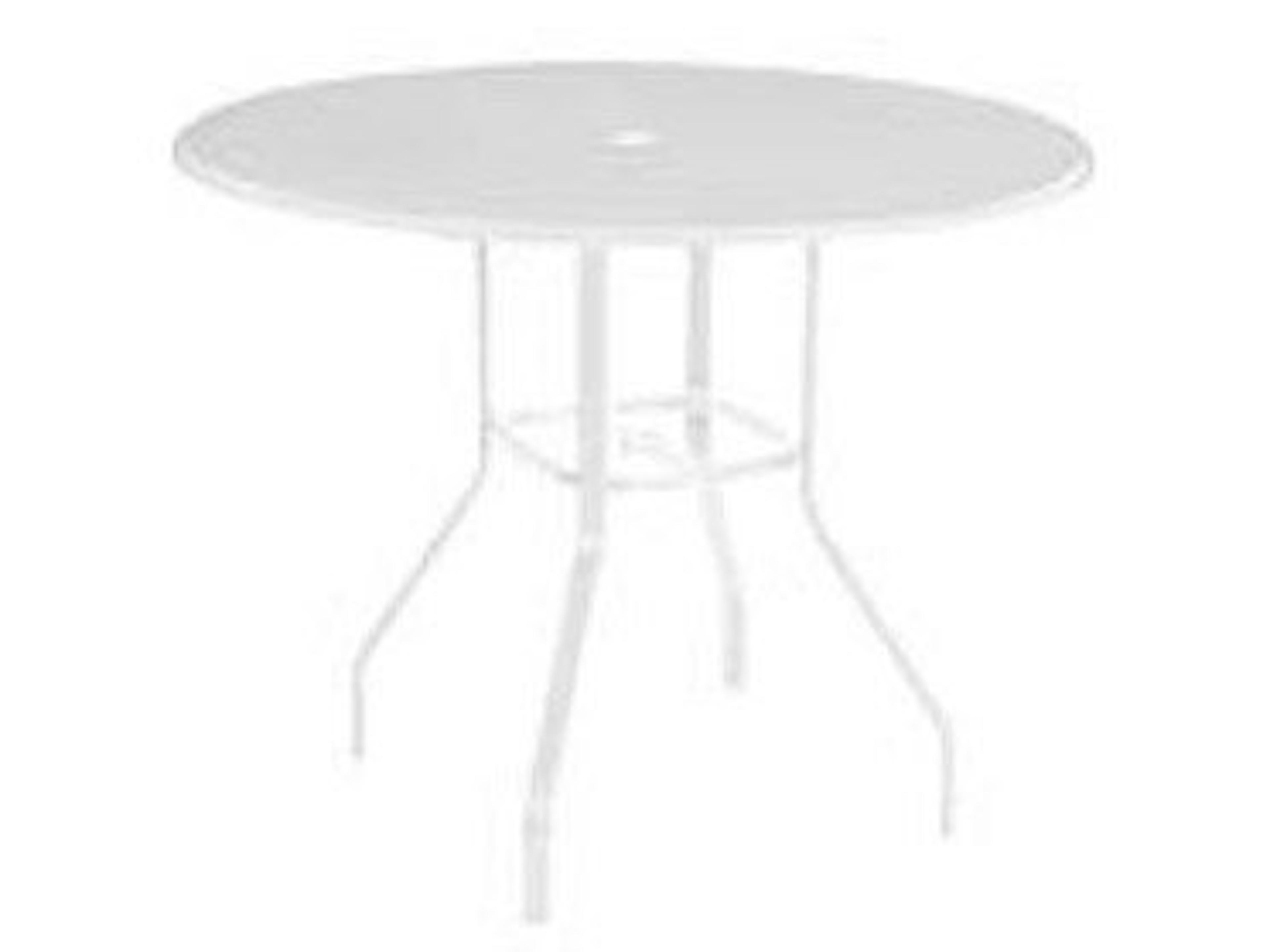 Raleigh Aluminum Round Patio Bar Table with Umbrella Hole