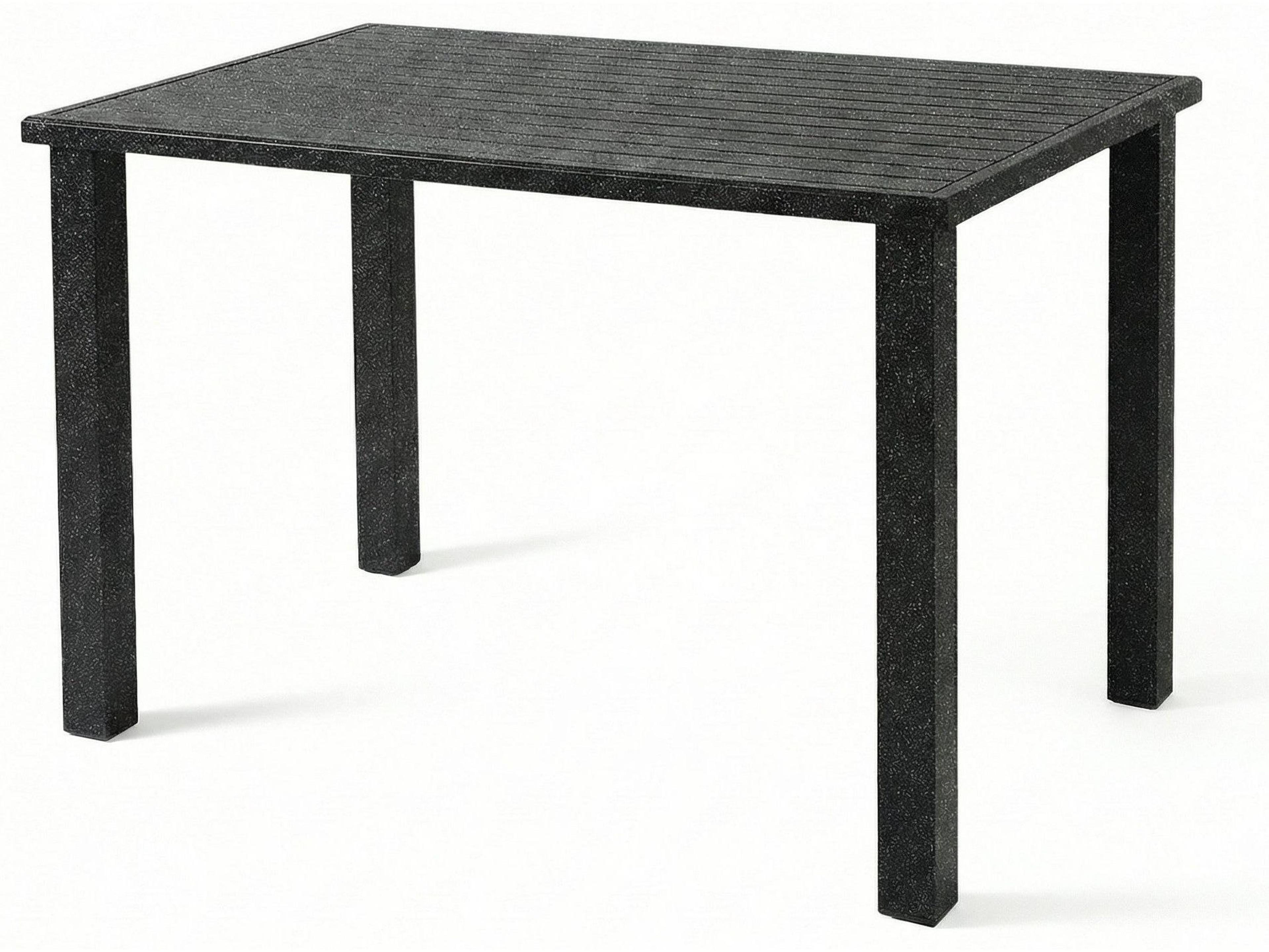 Windward Design Group Apollo Aluminum Rectangular Outdoor Bar Table with Umbrella Hole