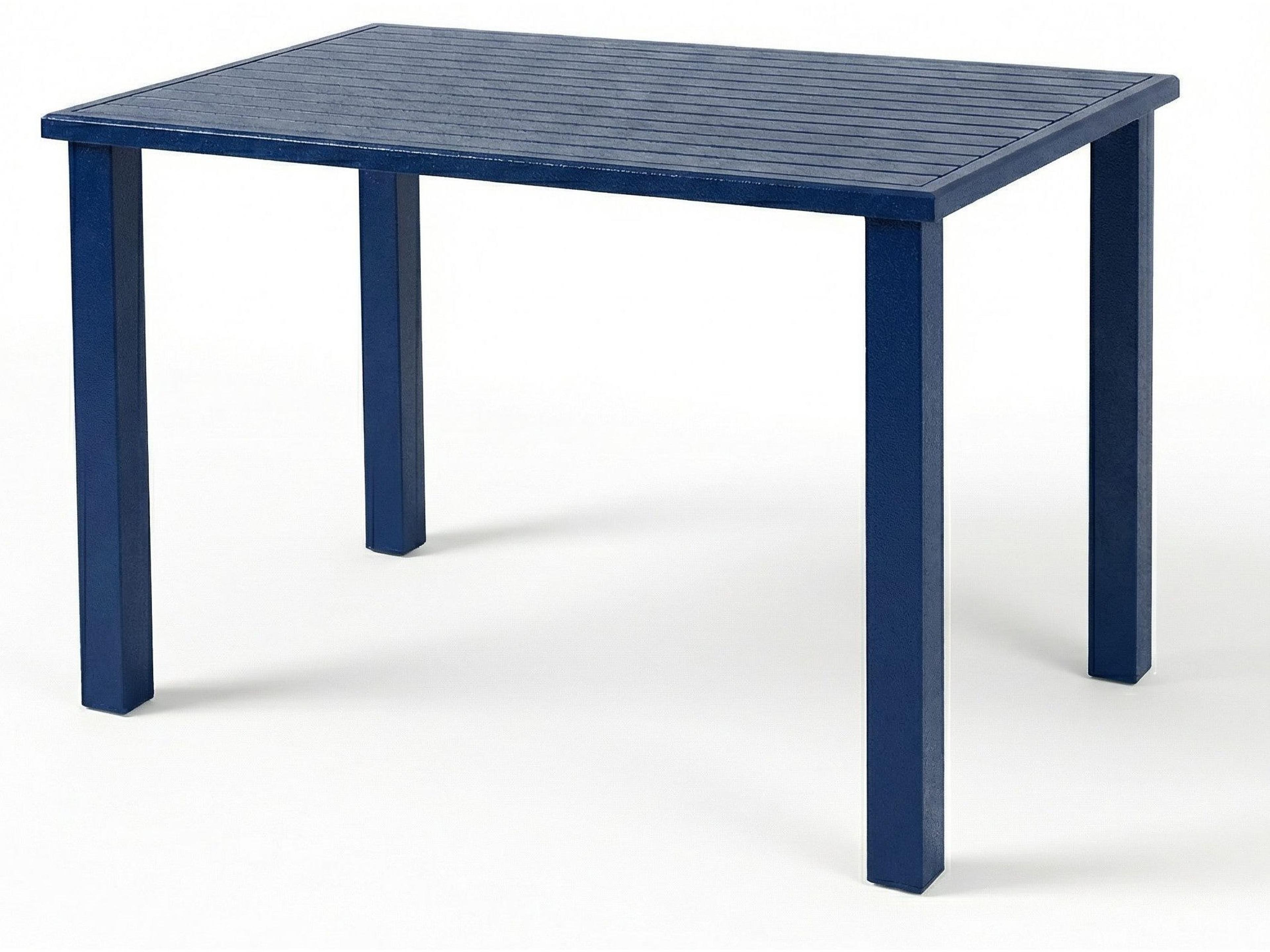 Windward Design Group Apollo Aluminum Rectangular Outdoor Bar Table with Umbrella Hole