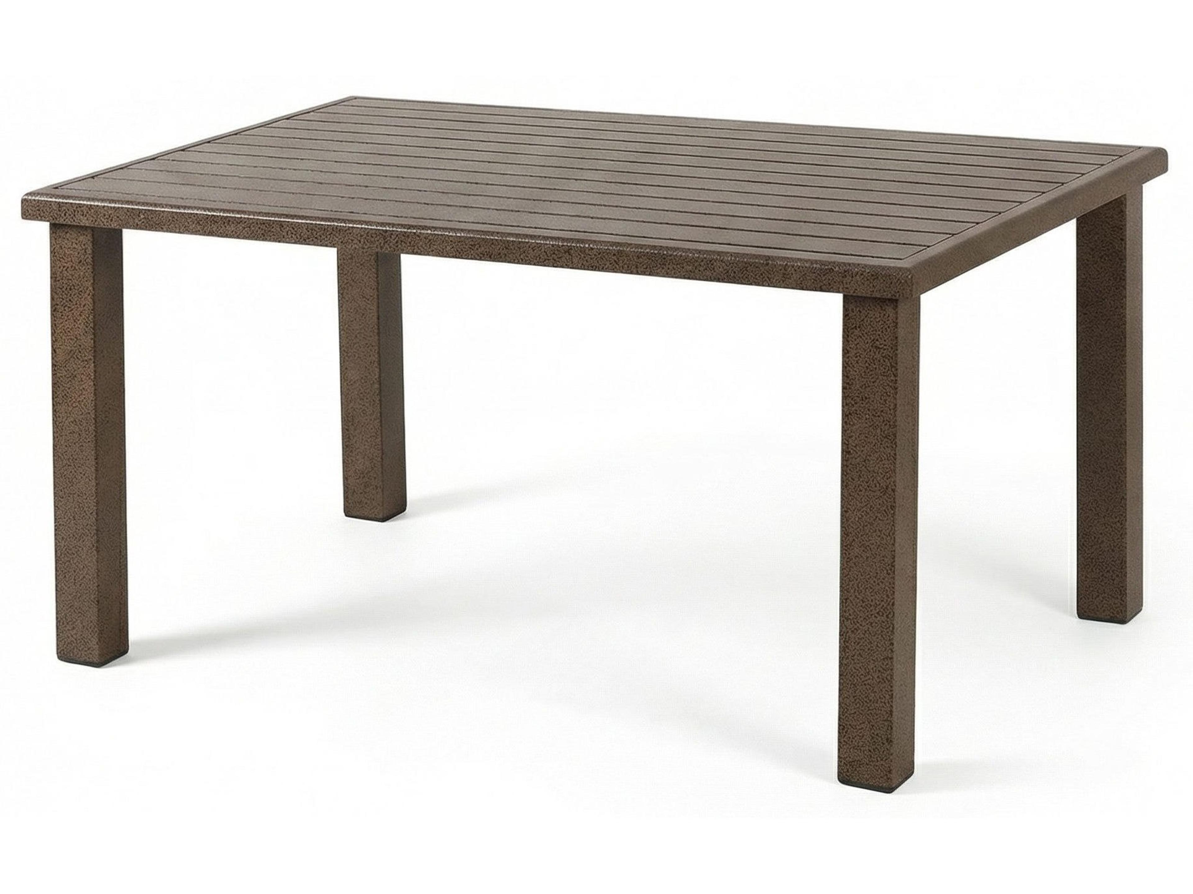 Windward Design Group Apollo Aluminum Rectangular Outdoor Dining Table with Umbrella Hole