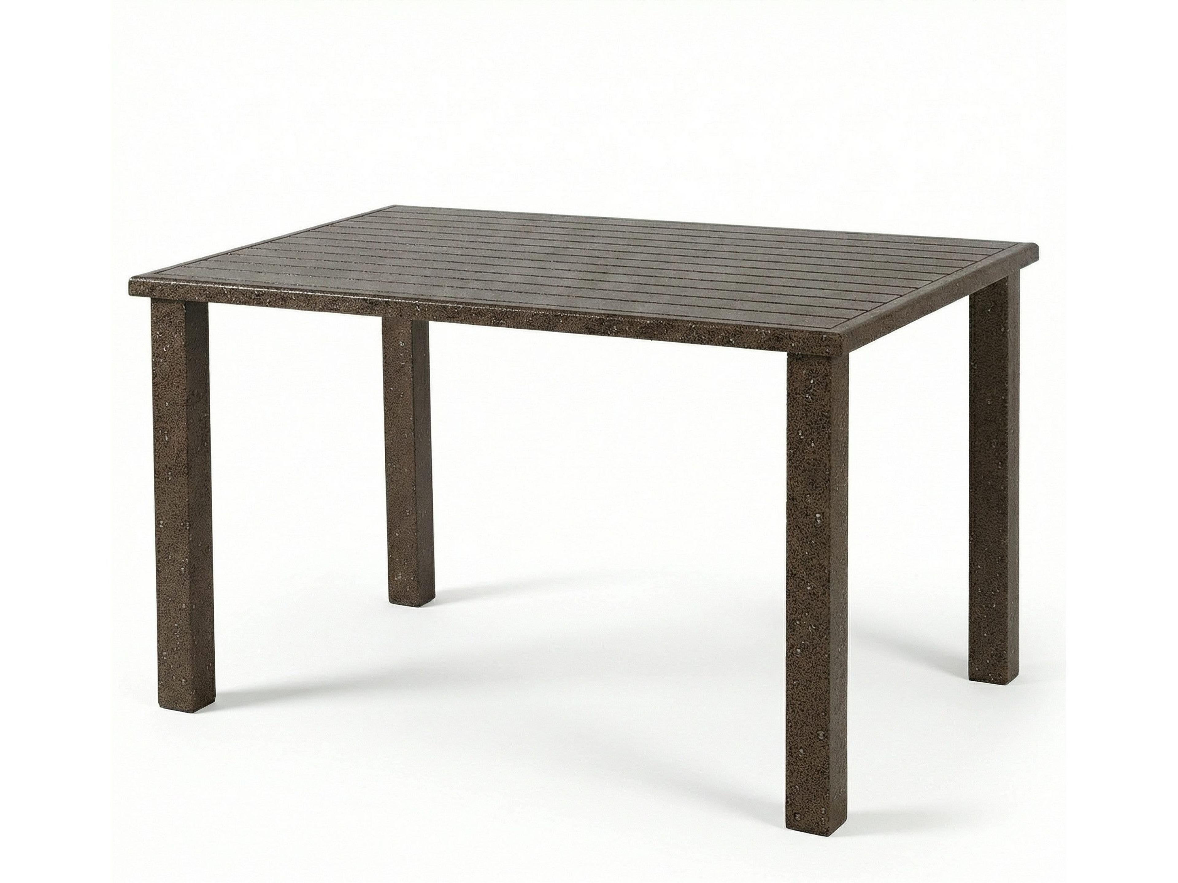 Windward Design Group Apollo Top Aluminum Rectangular Outdoor Counter Table with Umbrella Hole