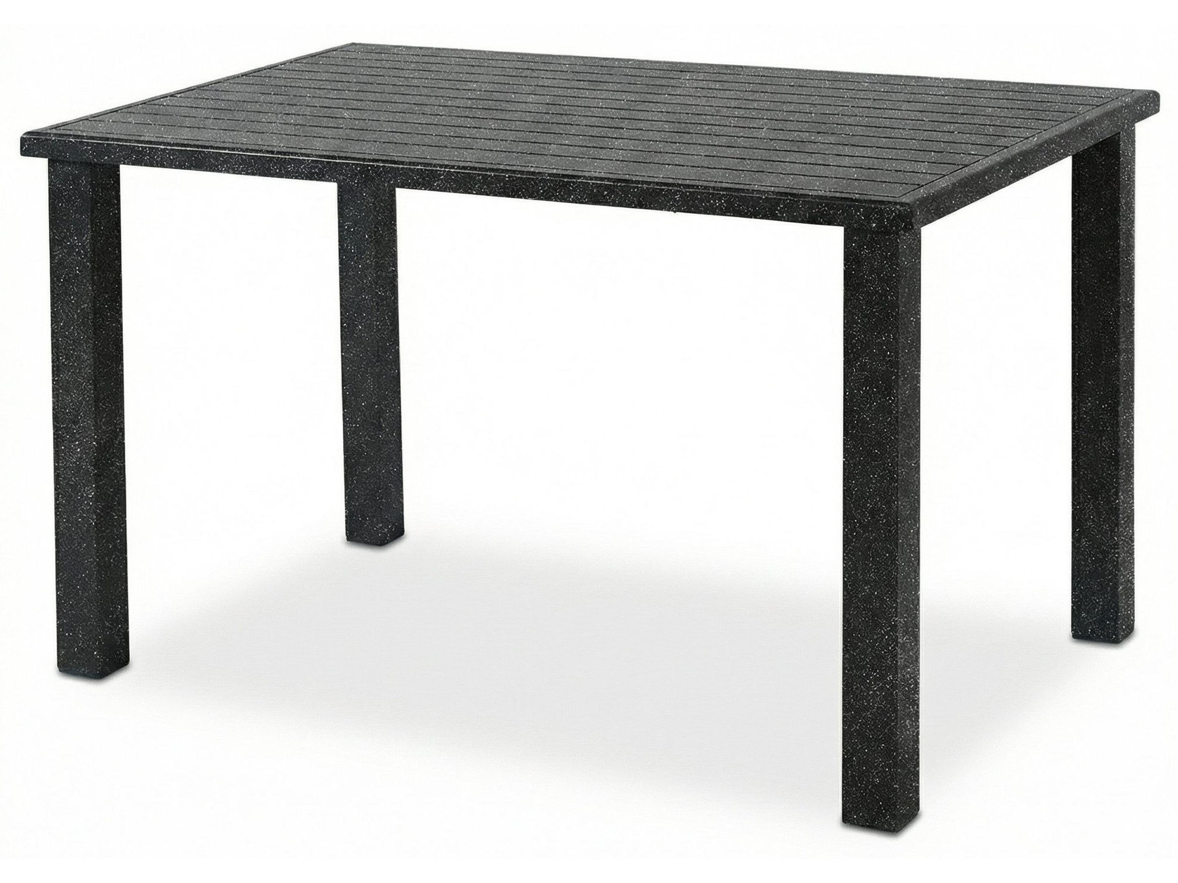 Windward Design Group Apollo Top Aluminum Rectangular Outdoor Counter Table with Umbrella Hole