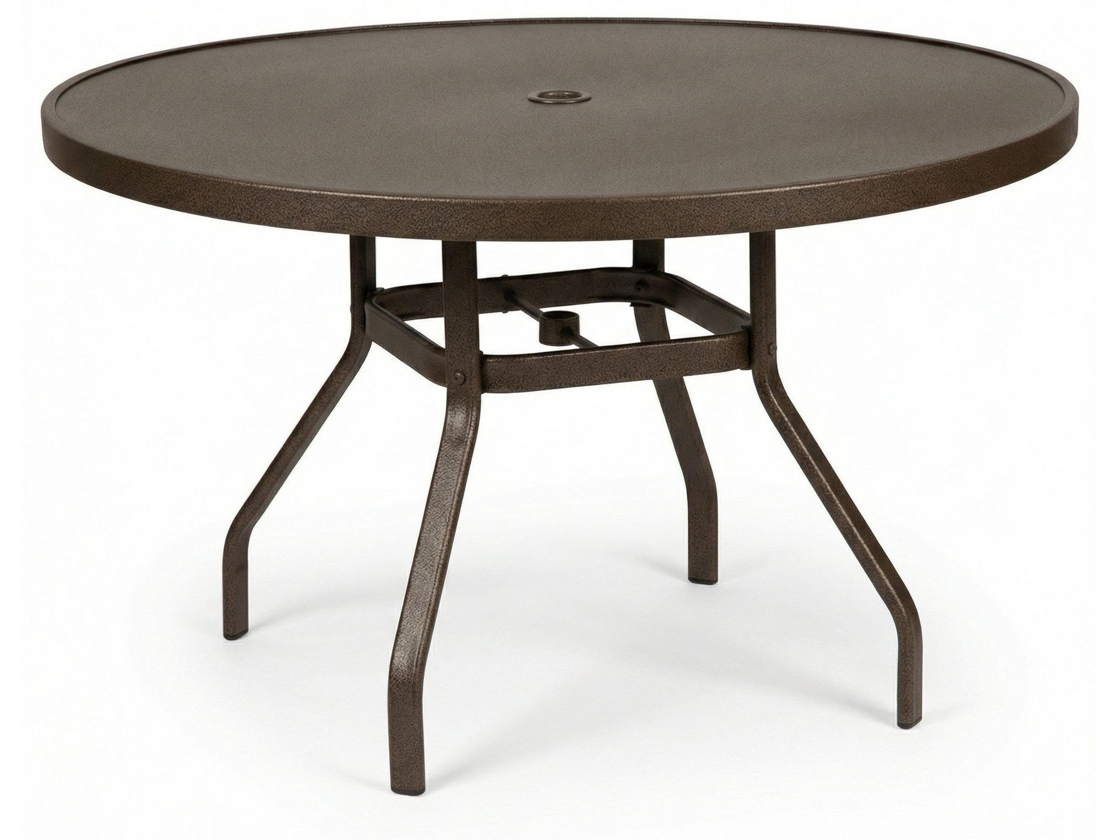 Windward Design Group Avalon II Aluminum Round Patio Dining Table with Umbrella Hole