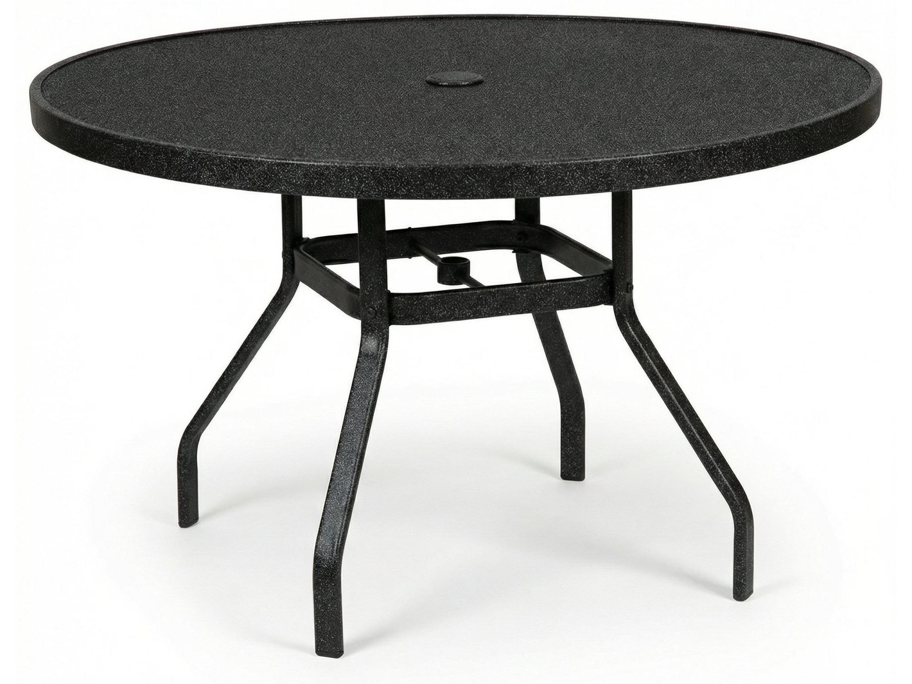Windward Design Group Avalon II Aluminum Round Patio Dining Table with Umbrella Hole