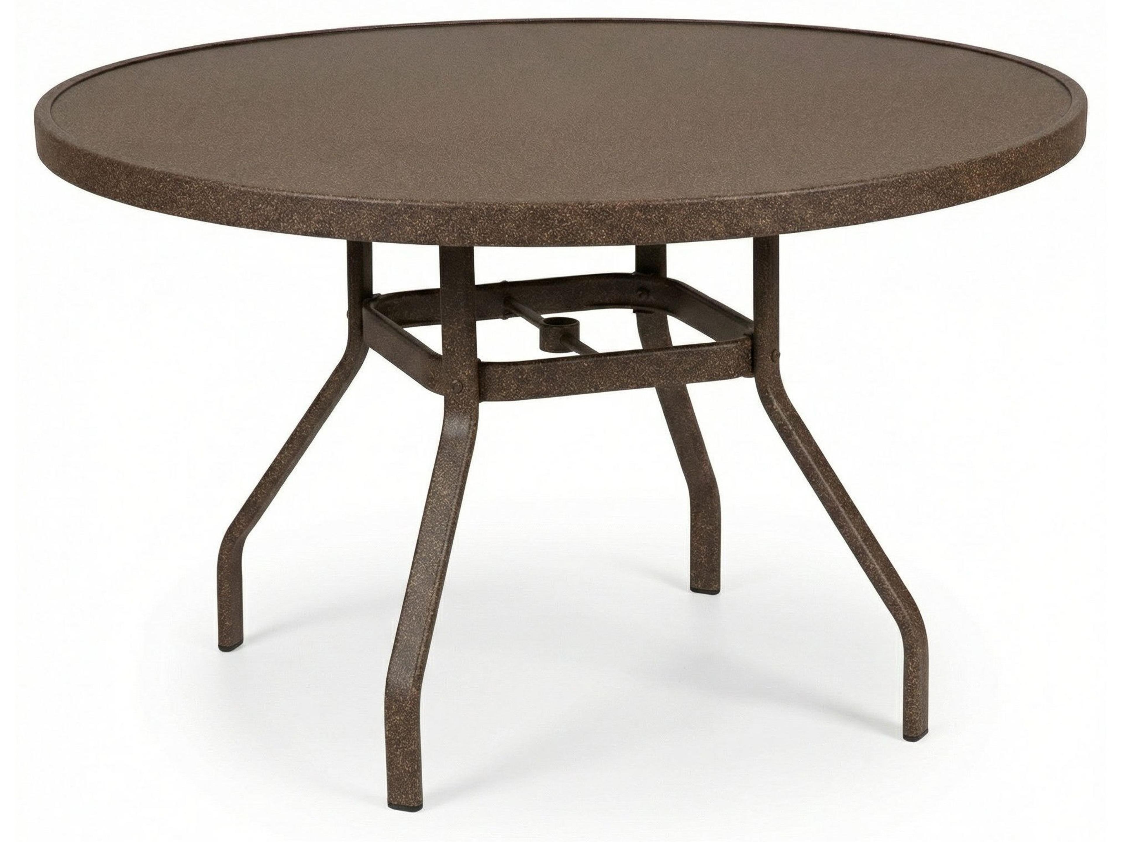 Windward Design Group Avalon II Aluminum Round Patio Dining Table with Umbrella Hole