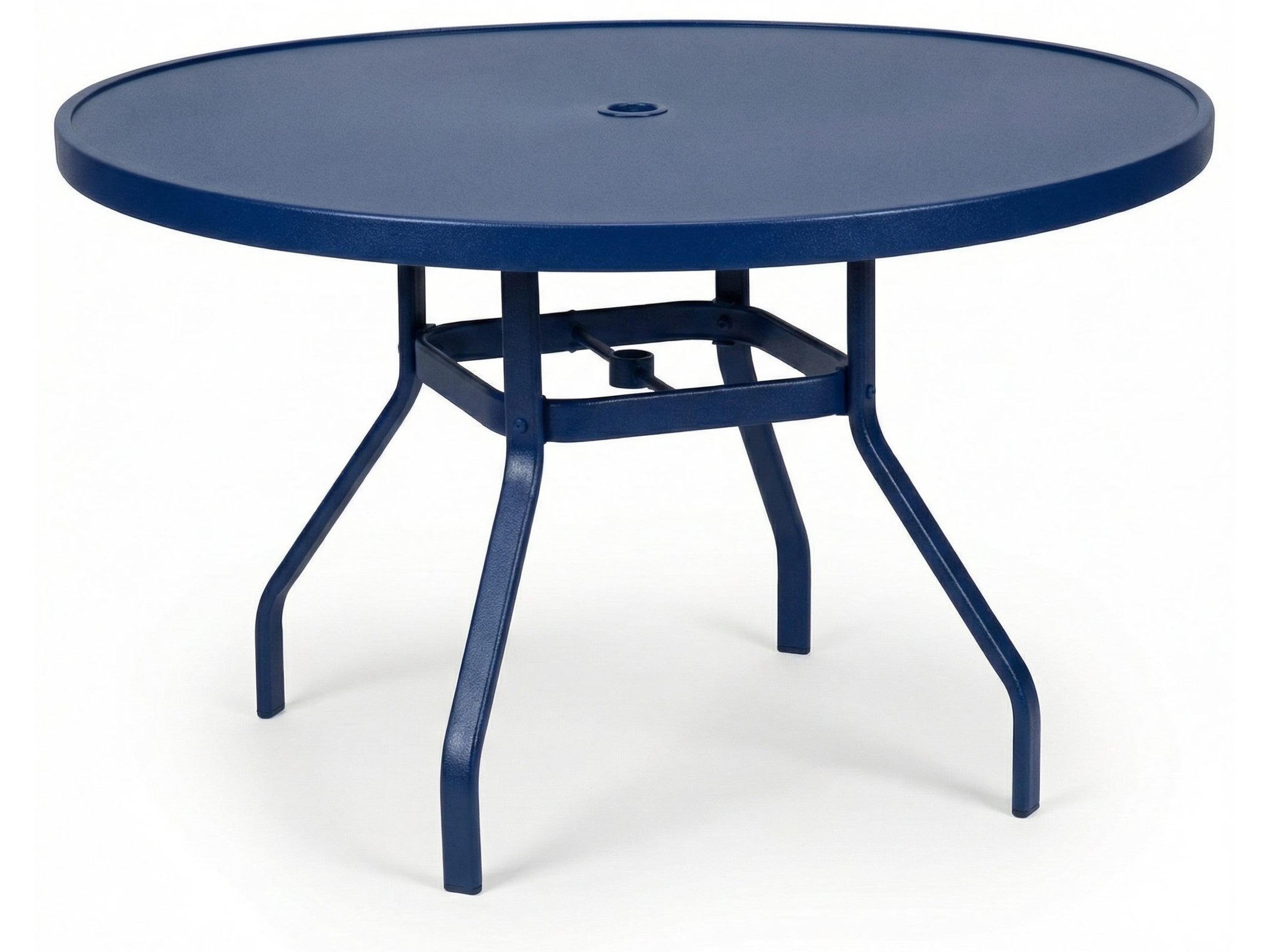 Windward Design Group Avalon II Aluminum Round Patio Dining Table with Umbrella Hole