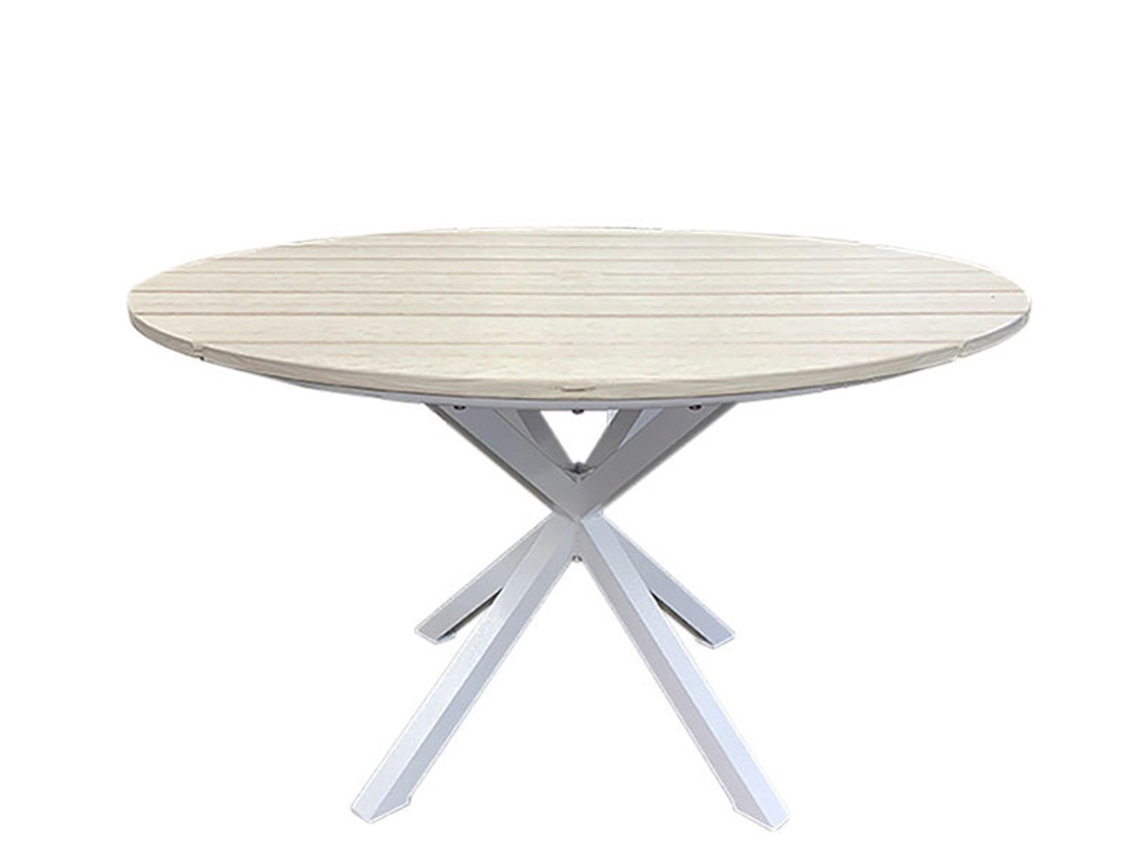 Windward Design Group Tahoe Plank Recycled Polymer Round Outdoor Counter Table with Umbrella Hole