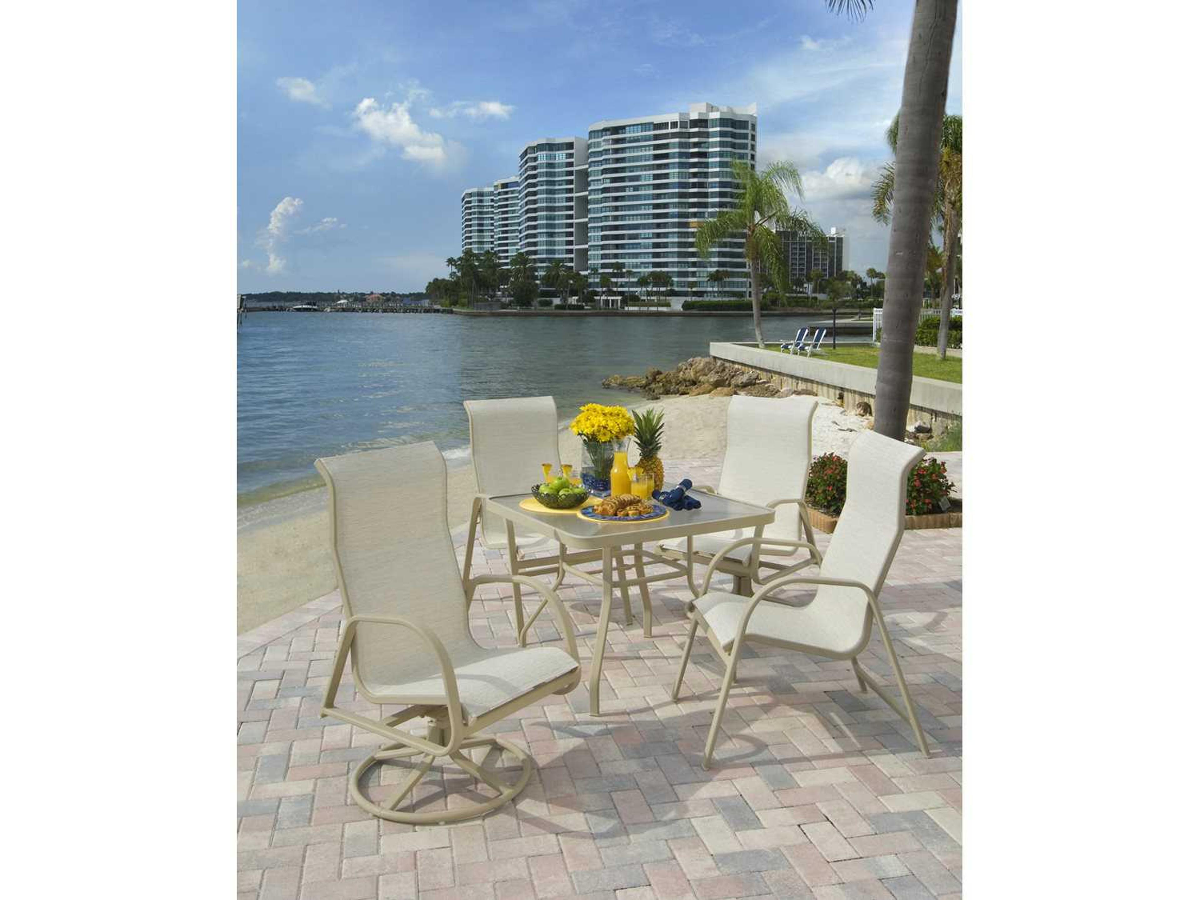 Ocean Breeze Sling Aluminum Dining Set