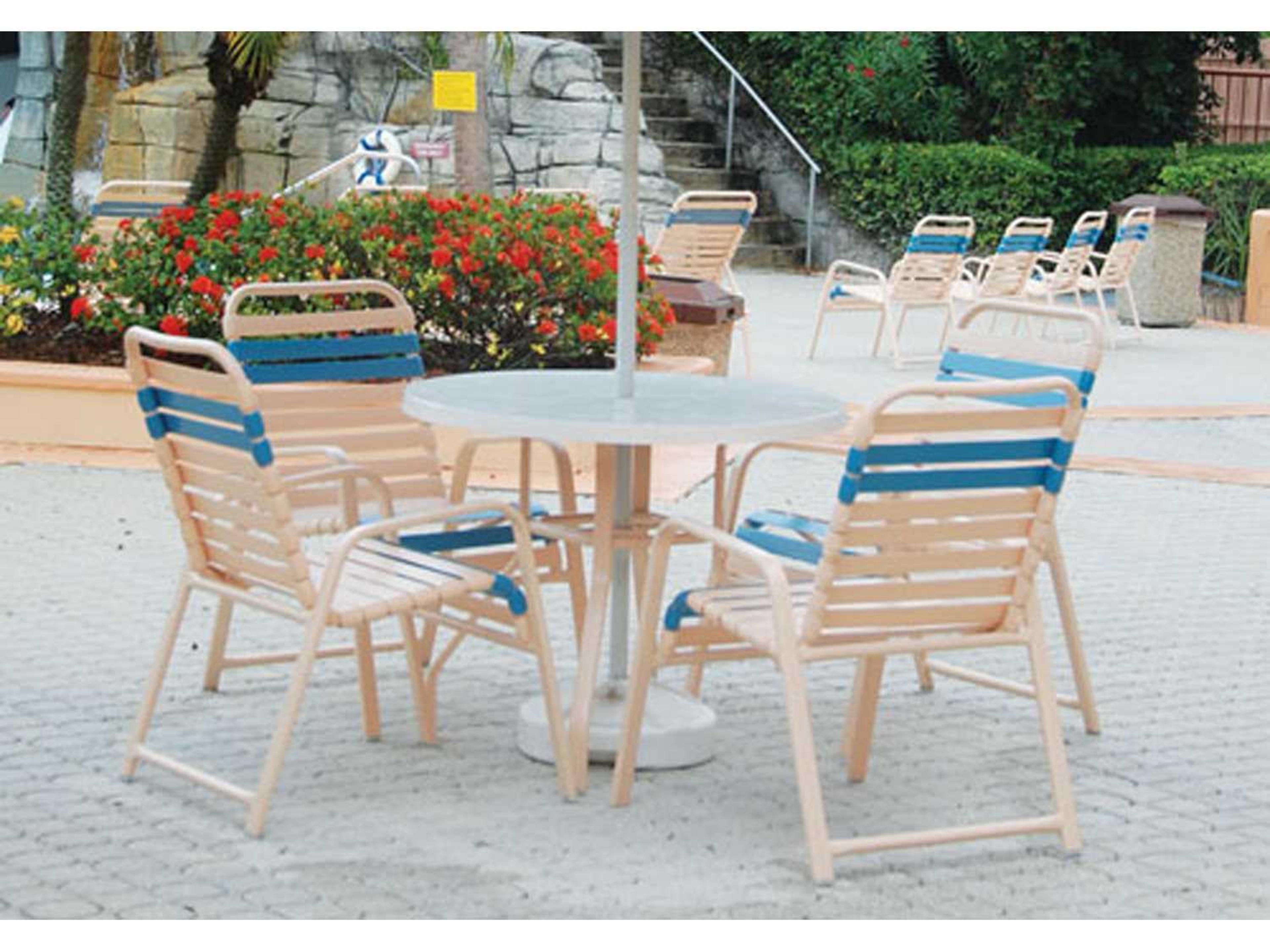 Windward Design Group Regatta Strap Aluminum Dining Set