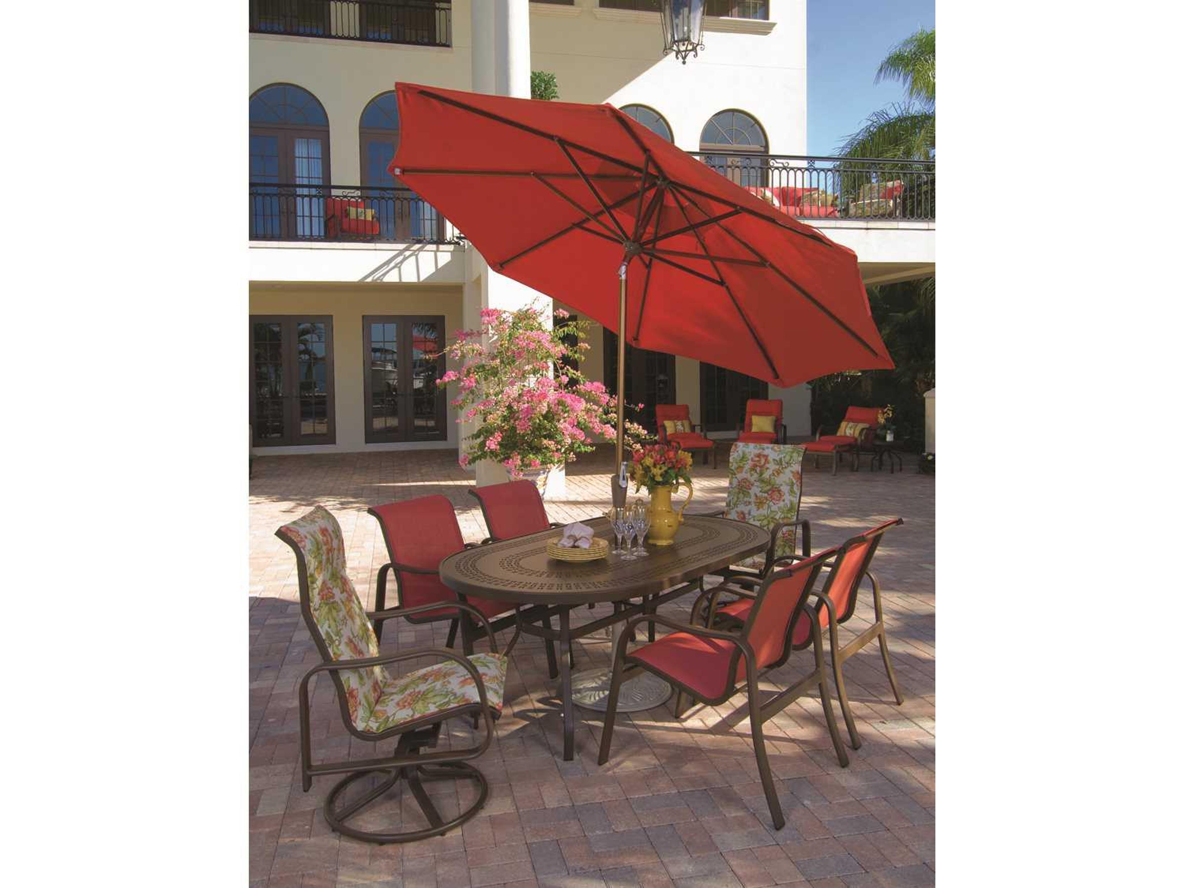 Sonata Sling Aluminum Outdoor Patio Dining Set