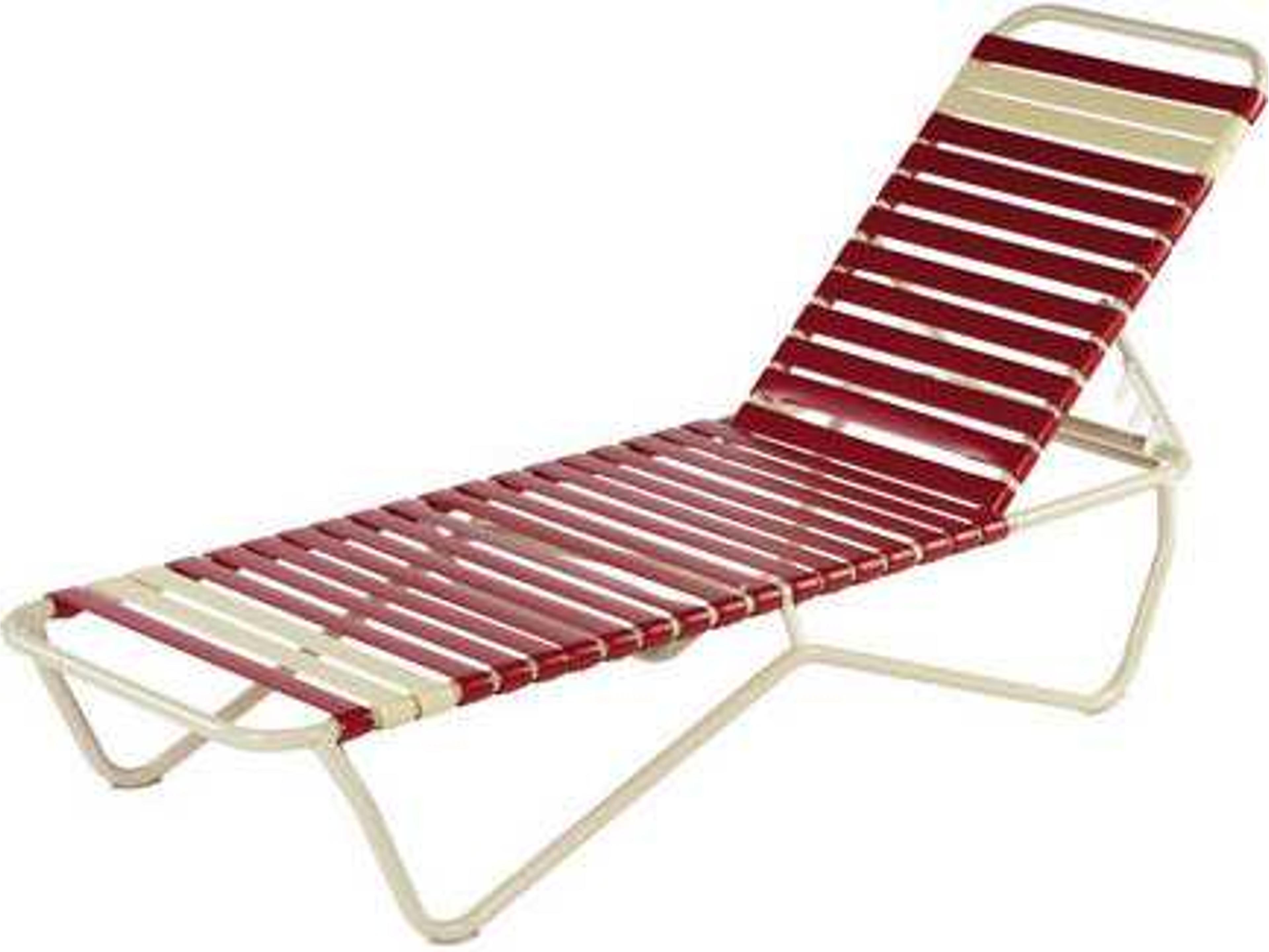 Windward Design Group Aruba Strap Aluminum Stacking Outdoor Chaise Lounge