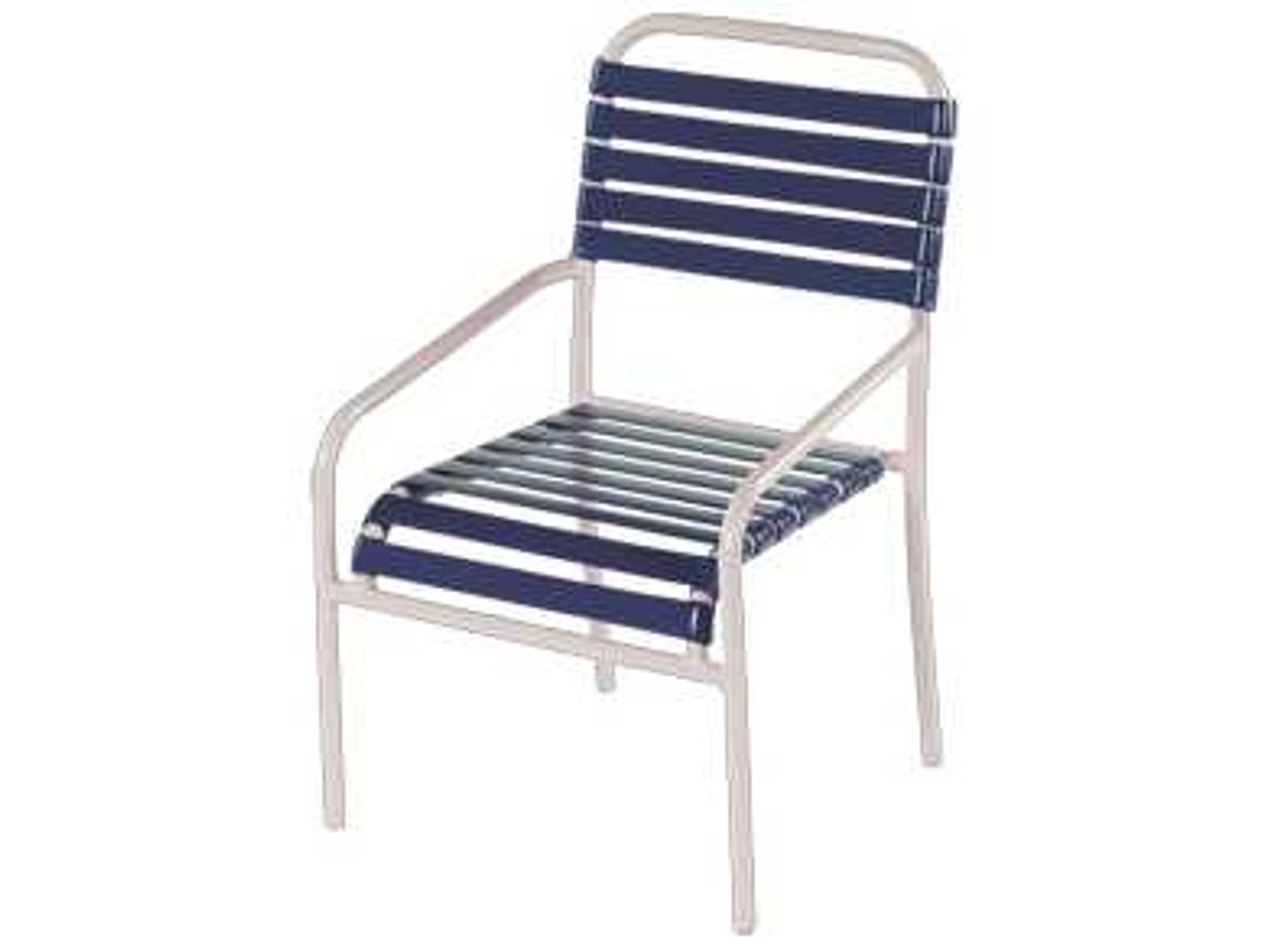 Windward Design Group Aruba Strap Aluminum Stacking Outdoor Dining Chair