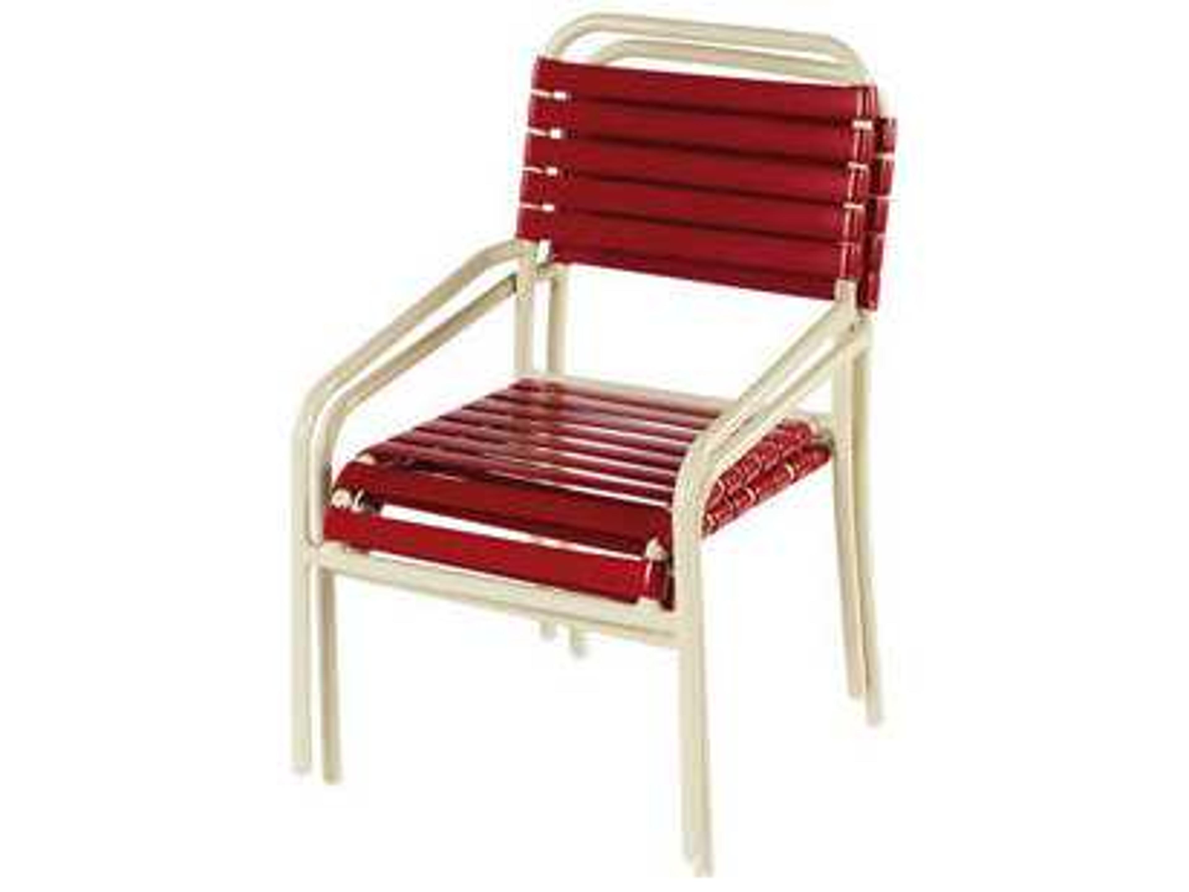 Windward Design Group Aruba Strap Aluminum Stacking Outdoor Dining Chair