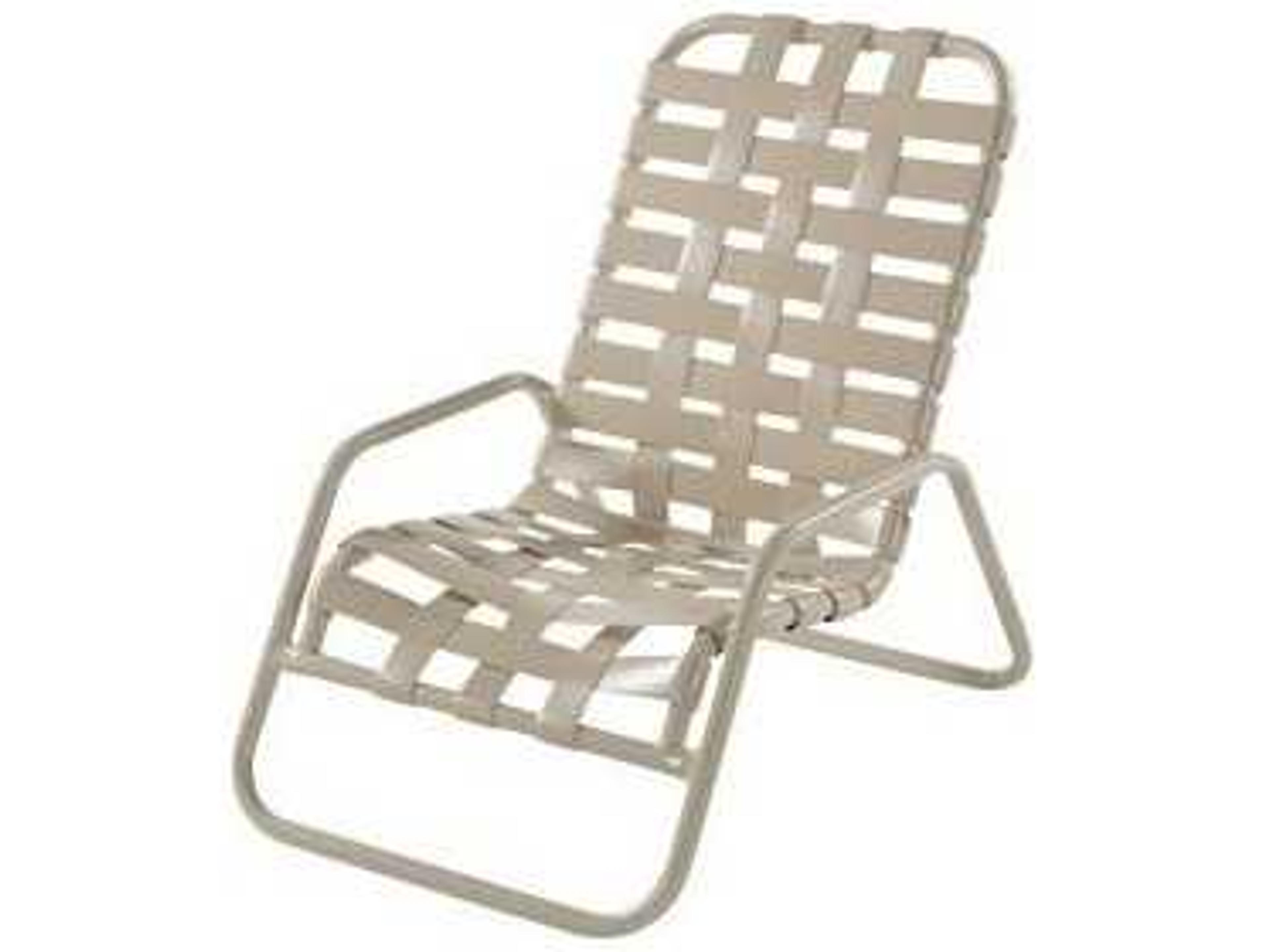 Country Club Strap Aluminum Sand Chair Cross Weave