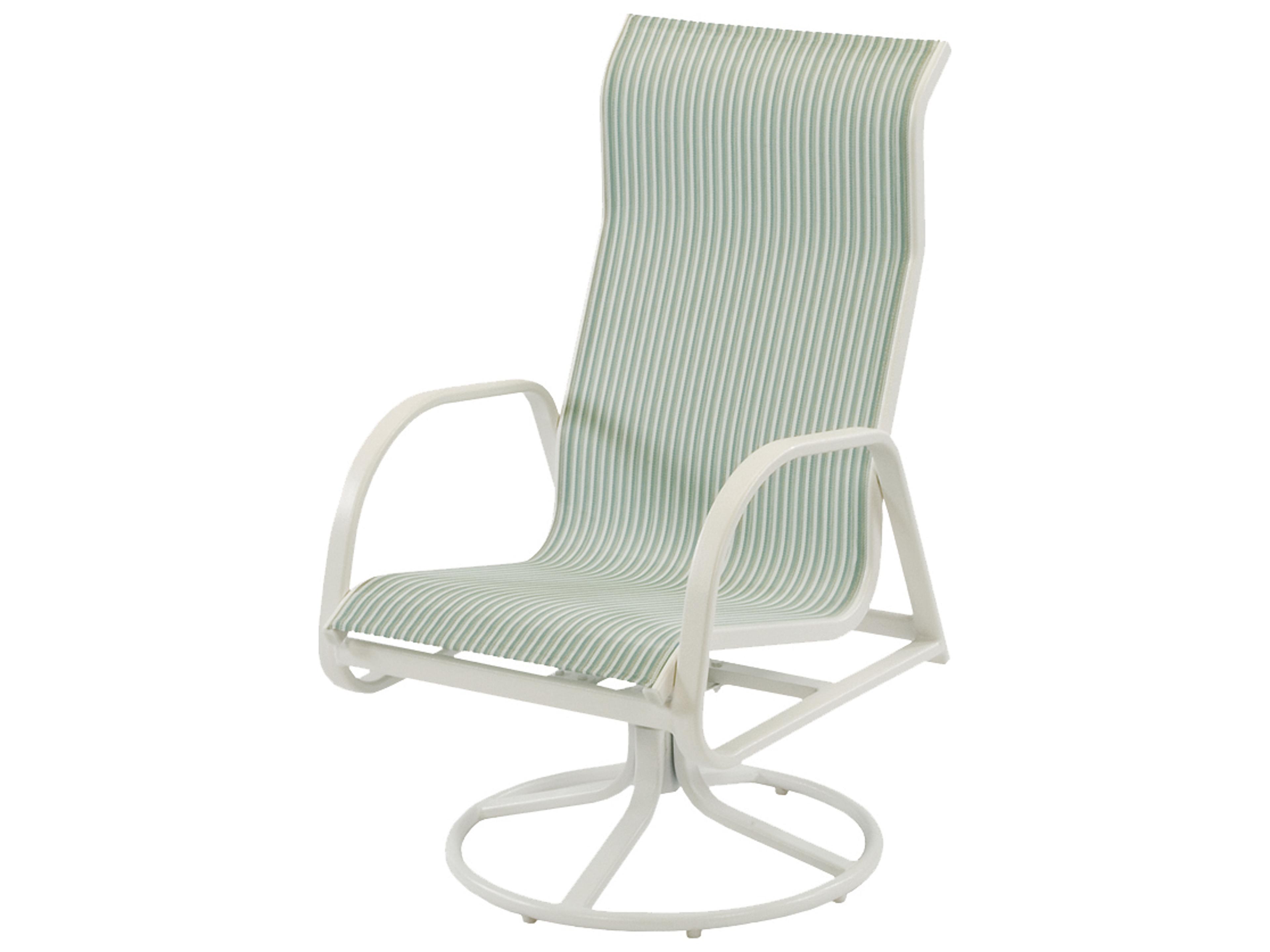 Ocean Breeze Sling Aluminum High Back Swivel Rocker