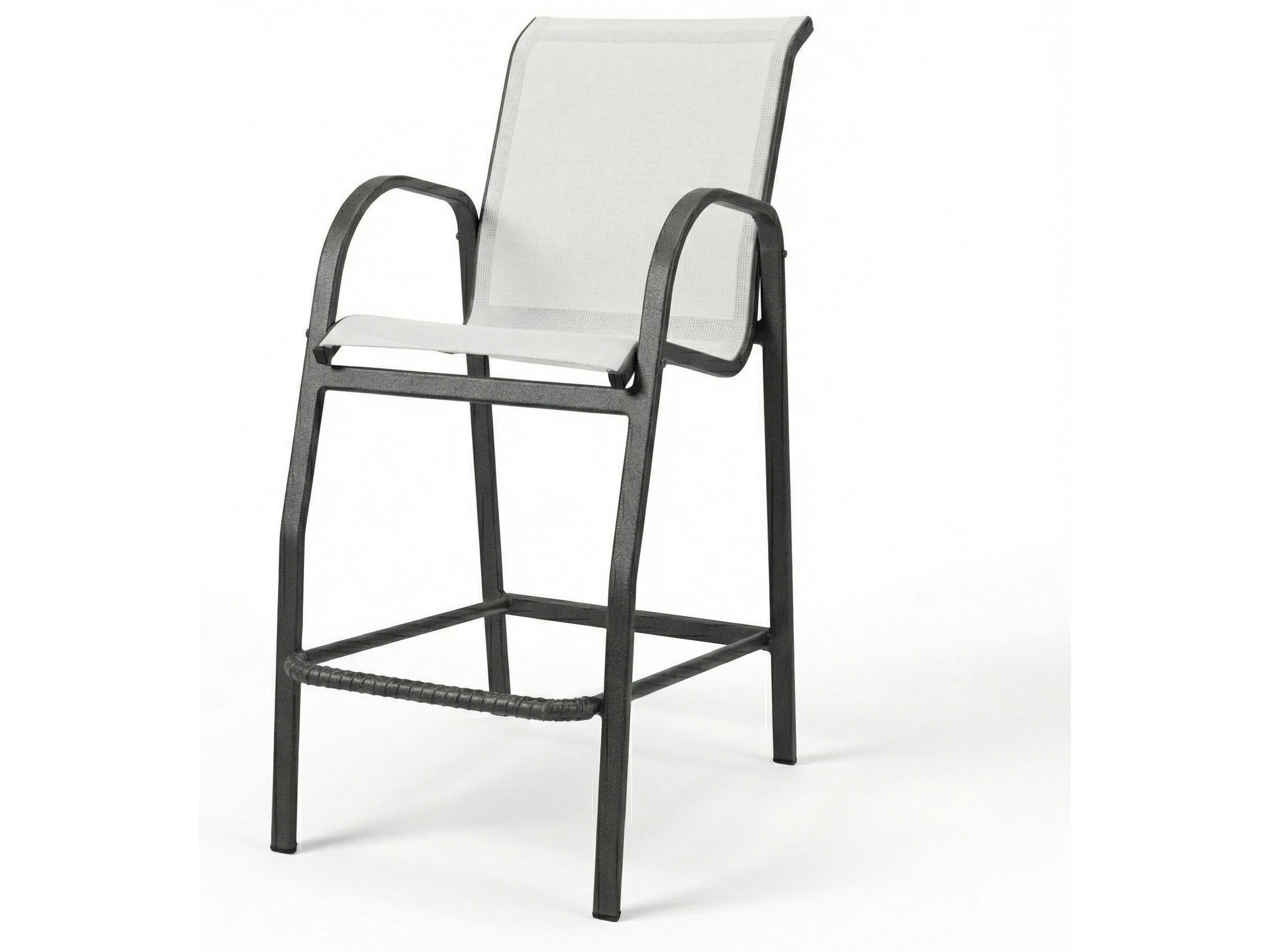 Windward Design Group Ocean Breeze Sling Aluminum Patio Bar Chair