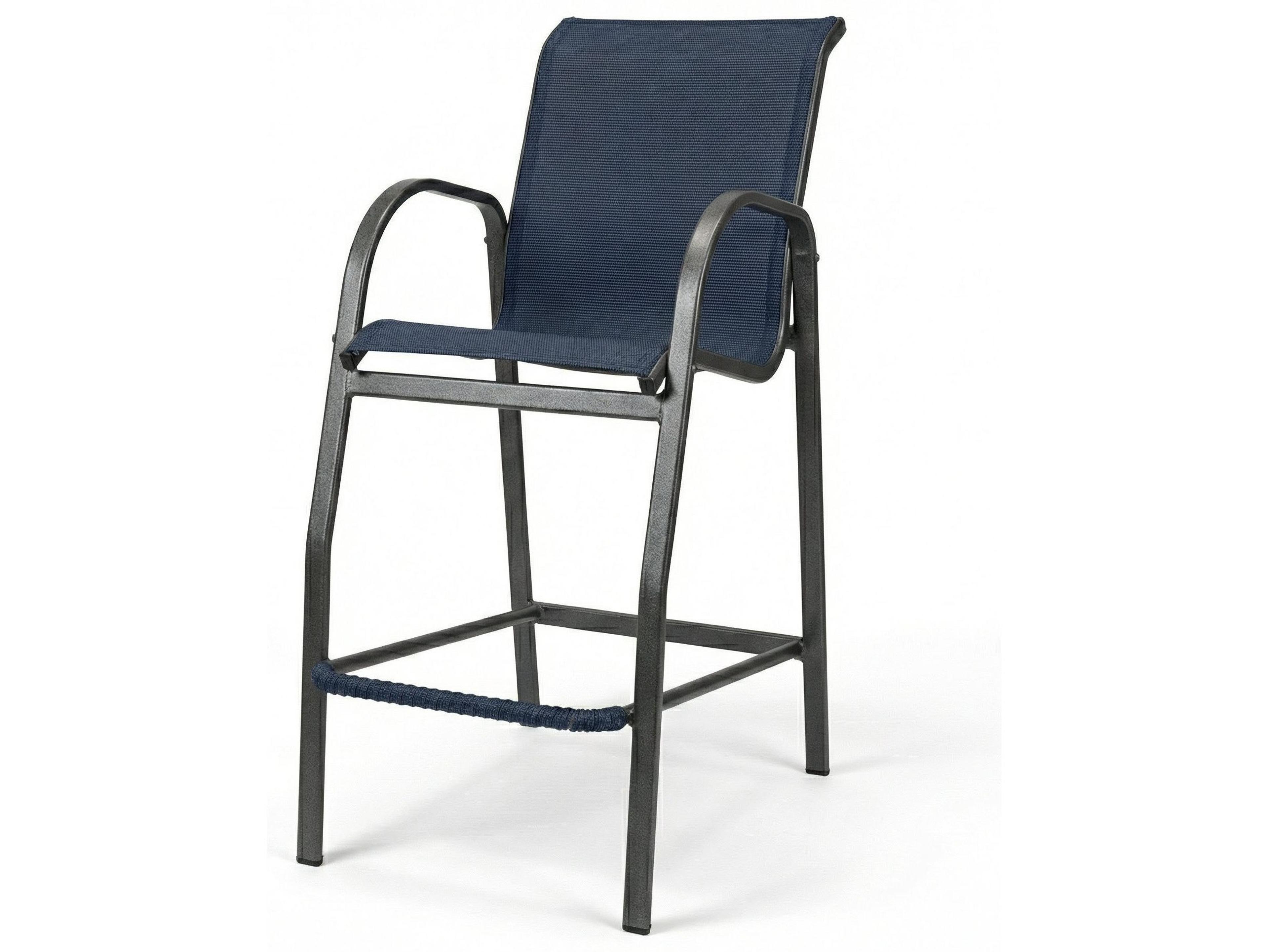 Windward Design Group Ocean Breeze Sling Aluminum Outdoor Bar Chair