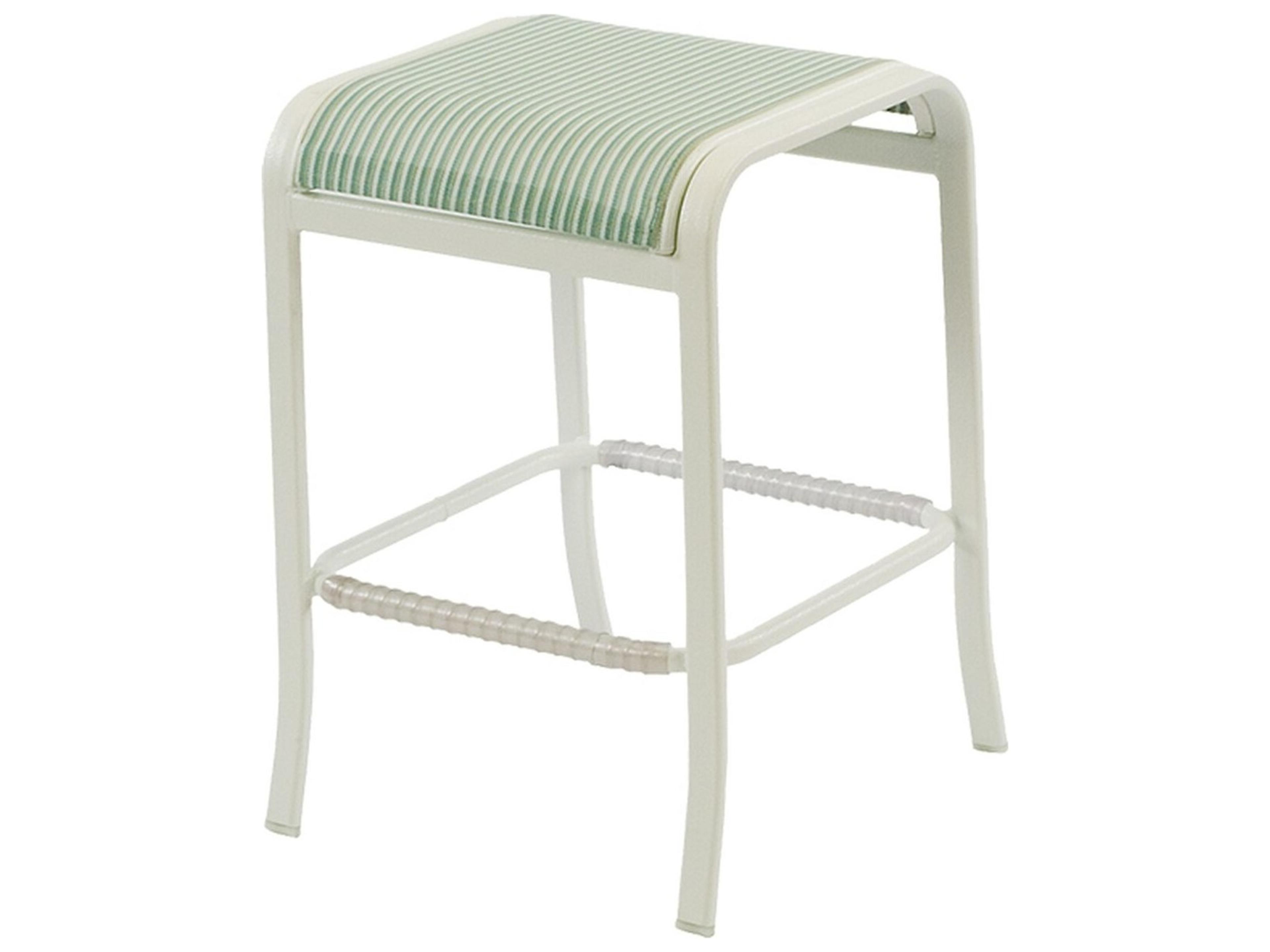 Ocean Breeze Sling Aluminum Backless Patio Bar Stool