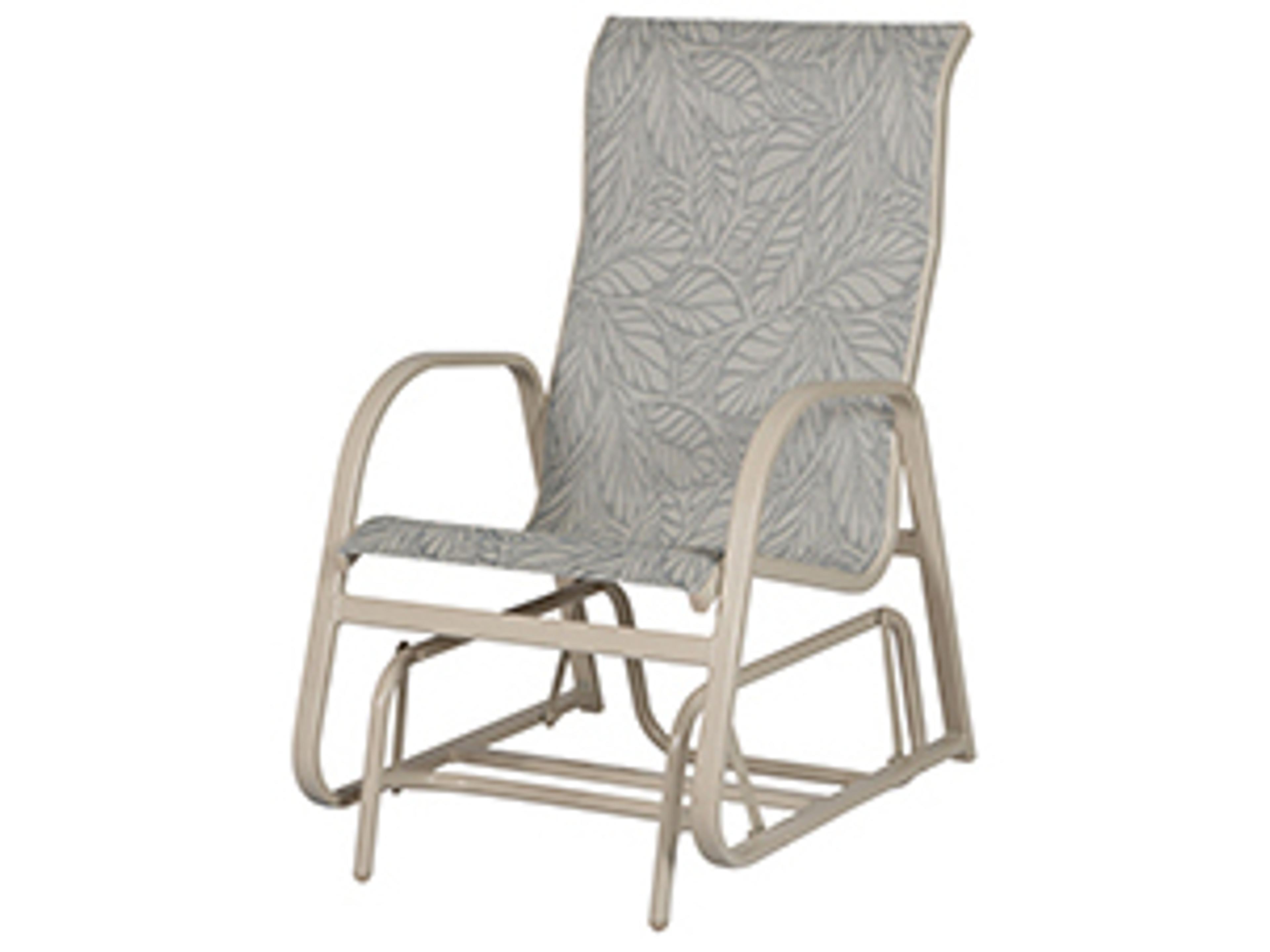 Ocean Breeze Sling Aluminum Single Hight Back Glider Patio Lounge Chair