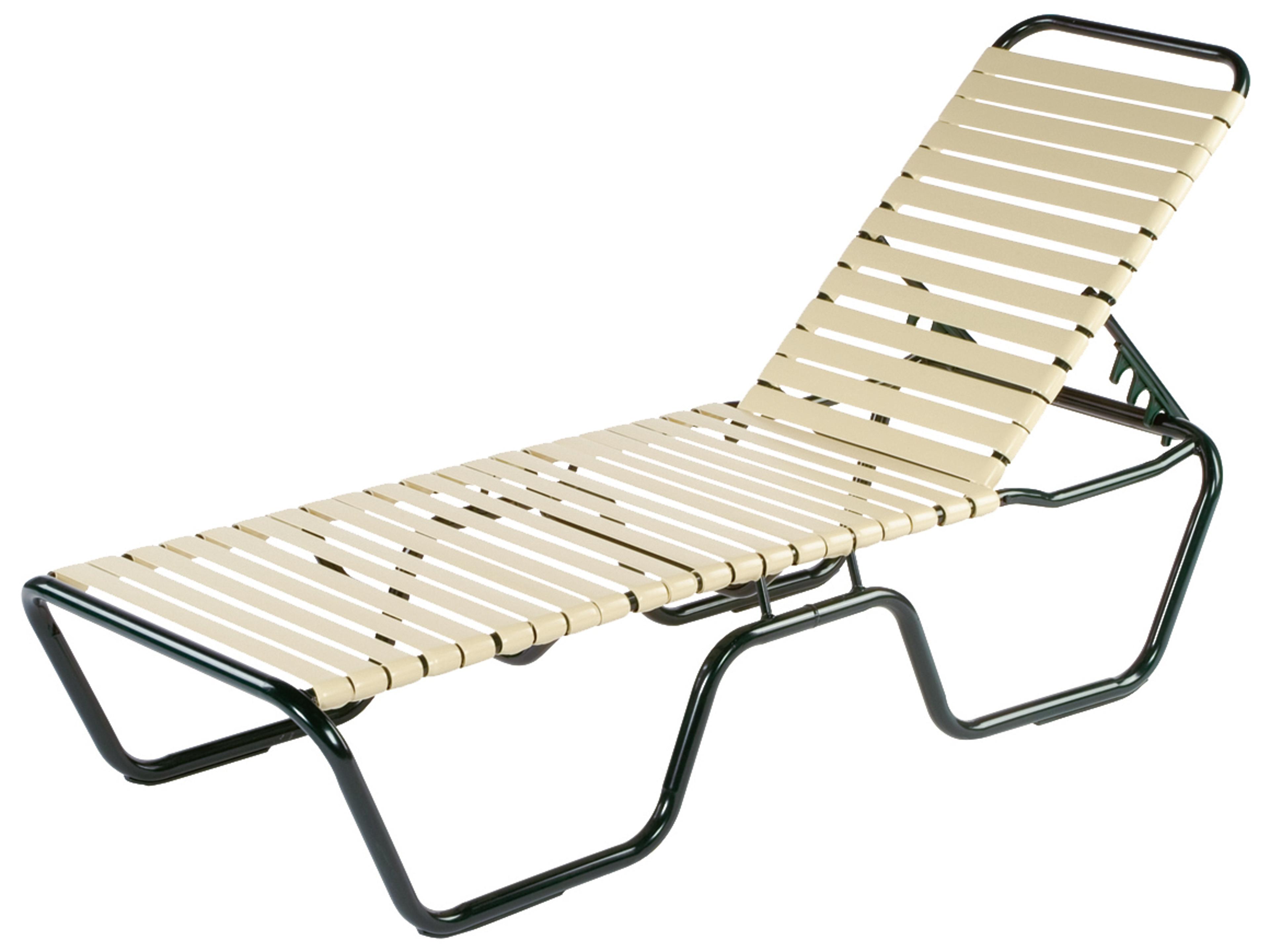 Neptune Strap Aluminum Side Stacking Outdoor Chaise Lounge