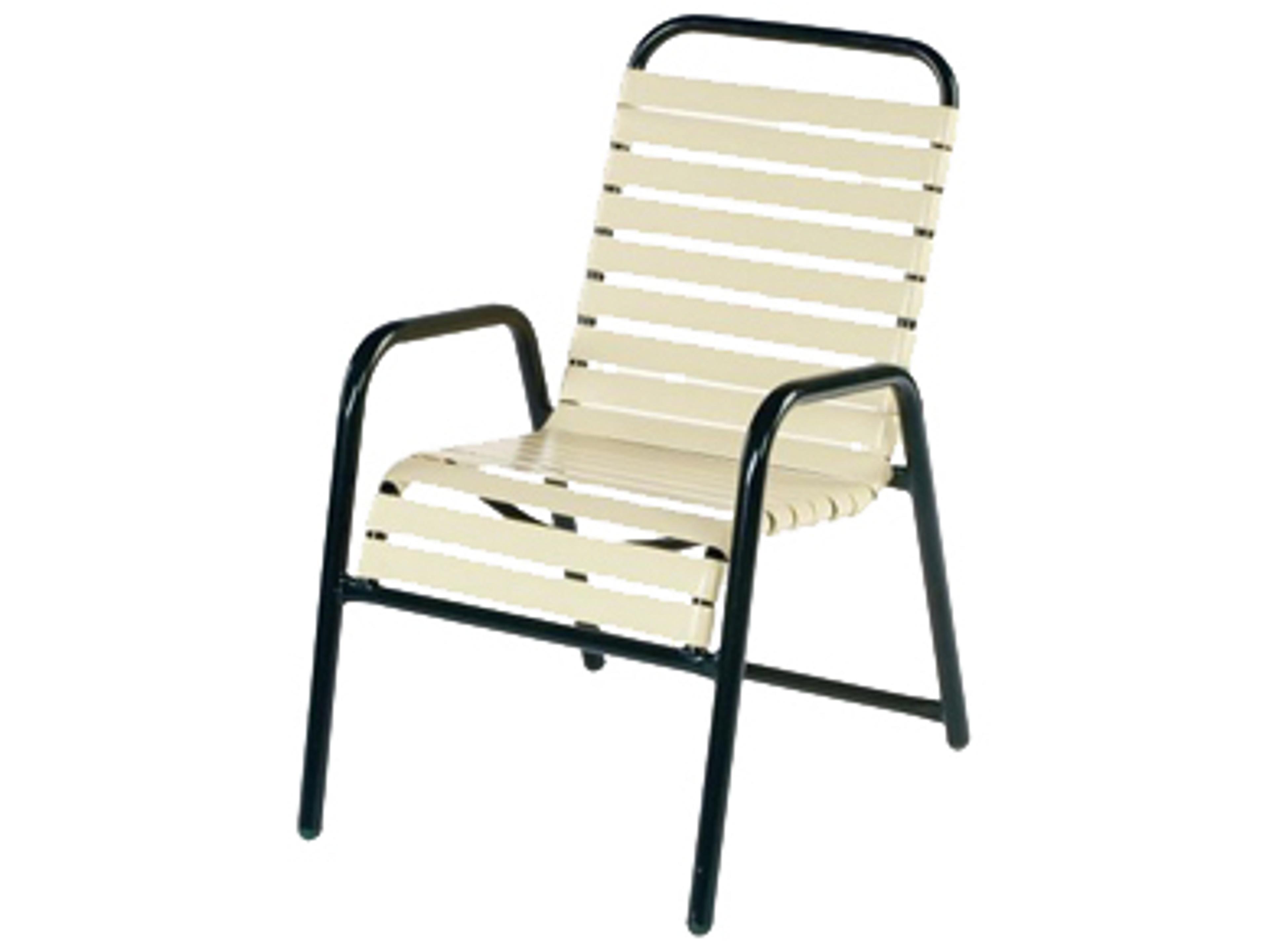 Neptune Strap Aluminum Stacking Outdoor Dining Chair