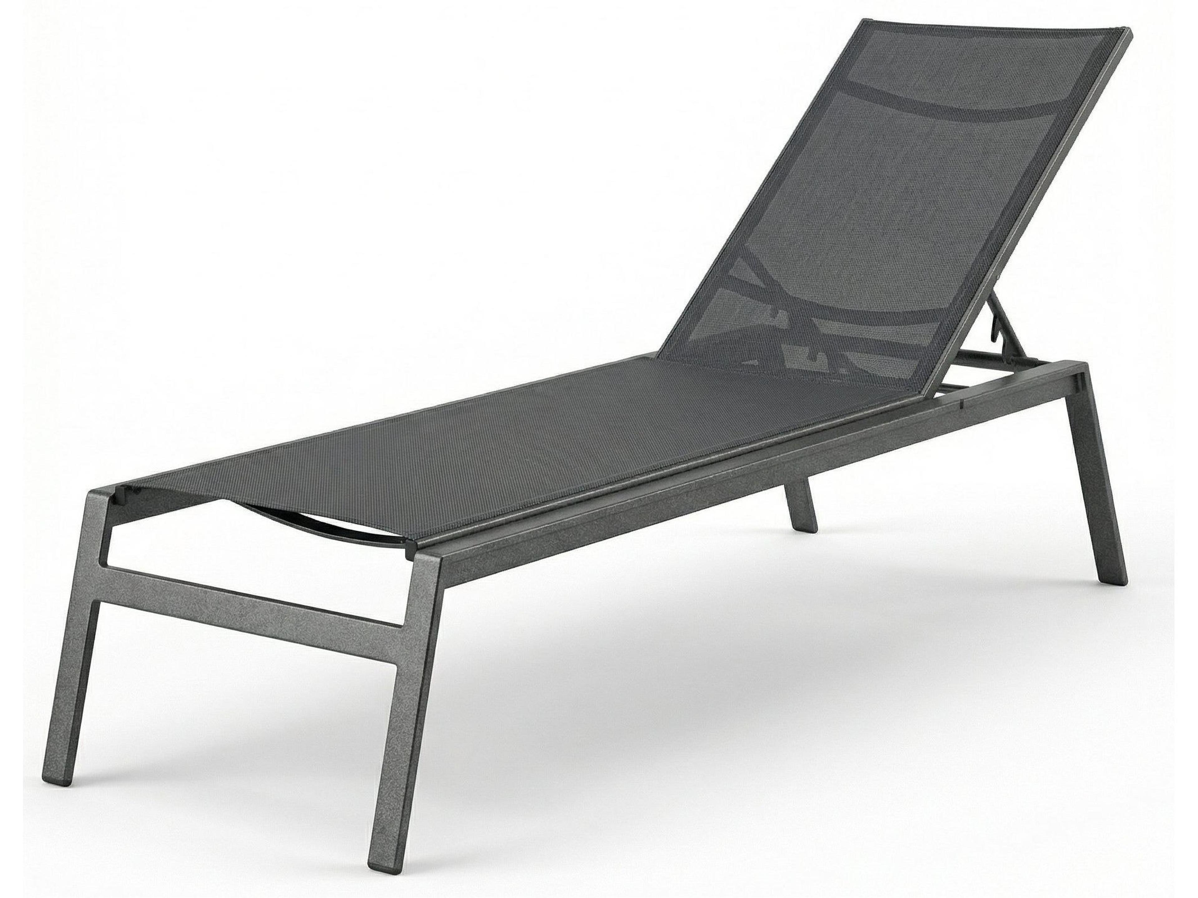 Windward Design Group Skyway II Sling Aluminum Armless Outdoor Chaise Lounge