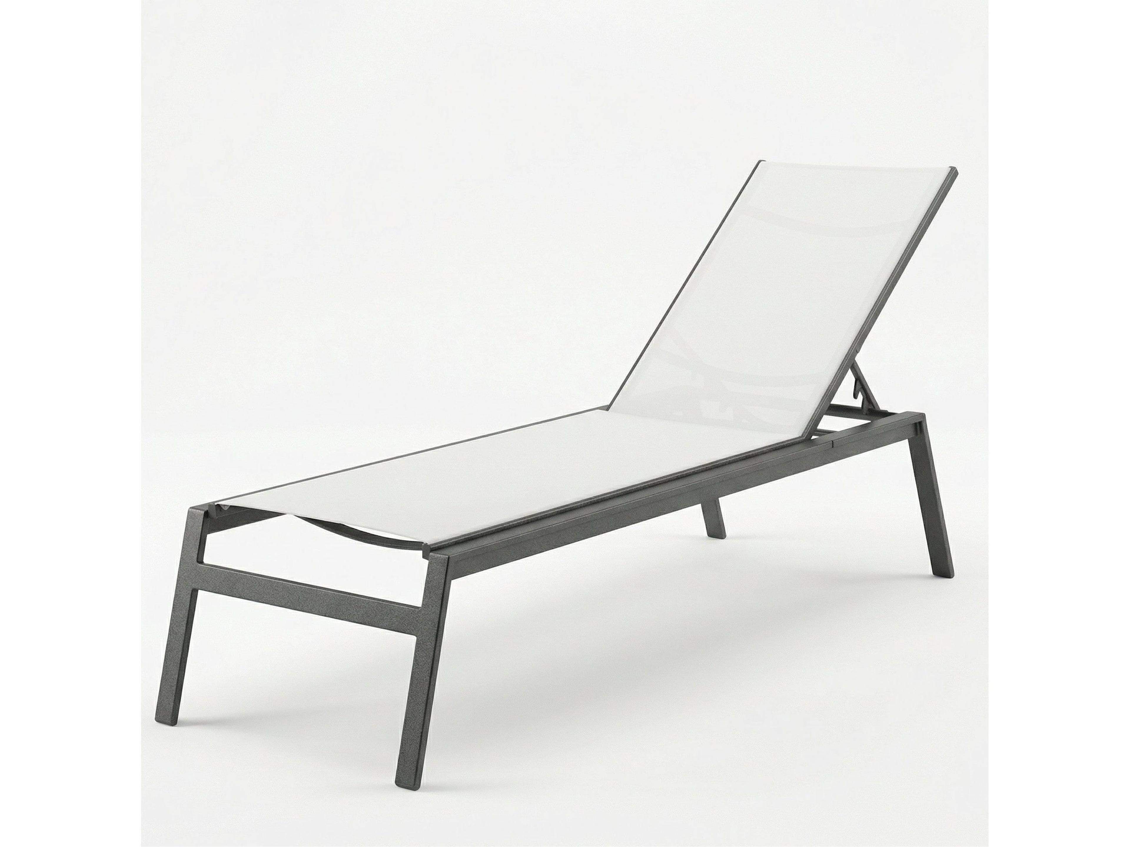 Windward Design Group Skyway II Sling Aluminum Armless Outdoor Chaise Lounge