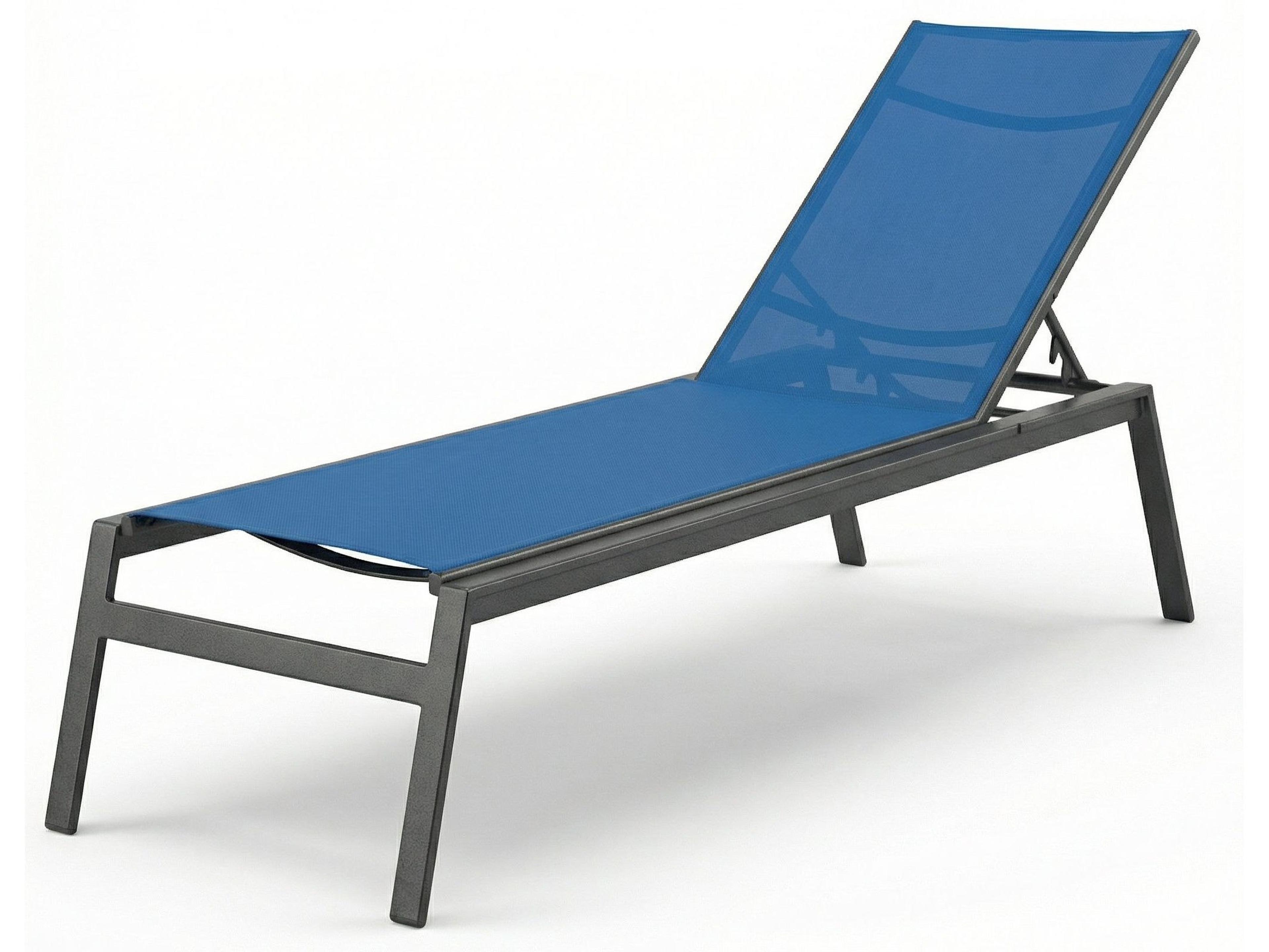 Windward Design Group Skyway II Sling Aluminum Armless Outdoor Chaise Lounge