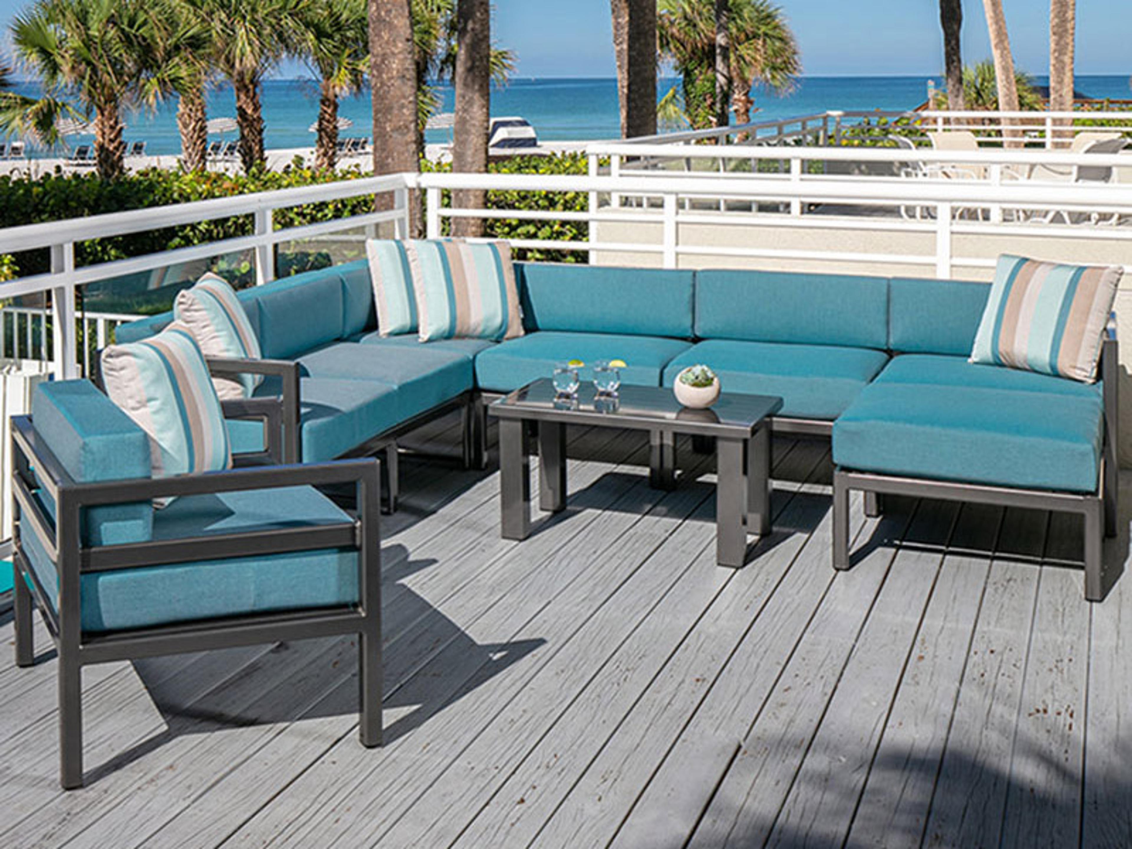 Windward Design Group Barcelona Cushion Aluminum Right/Left Outdoor Patio Lounge Chair