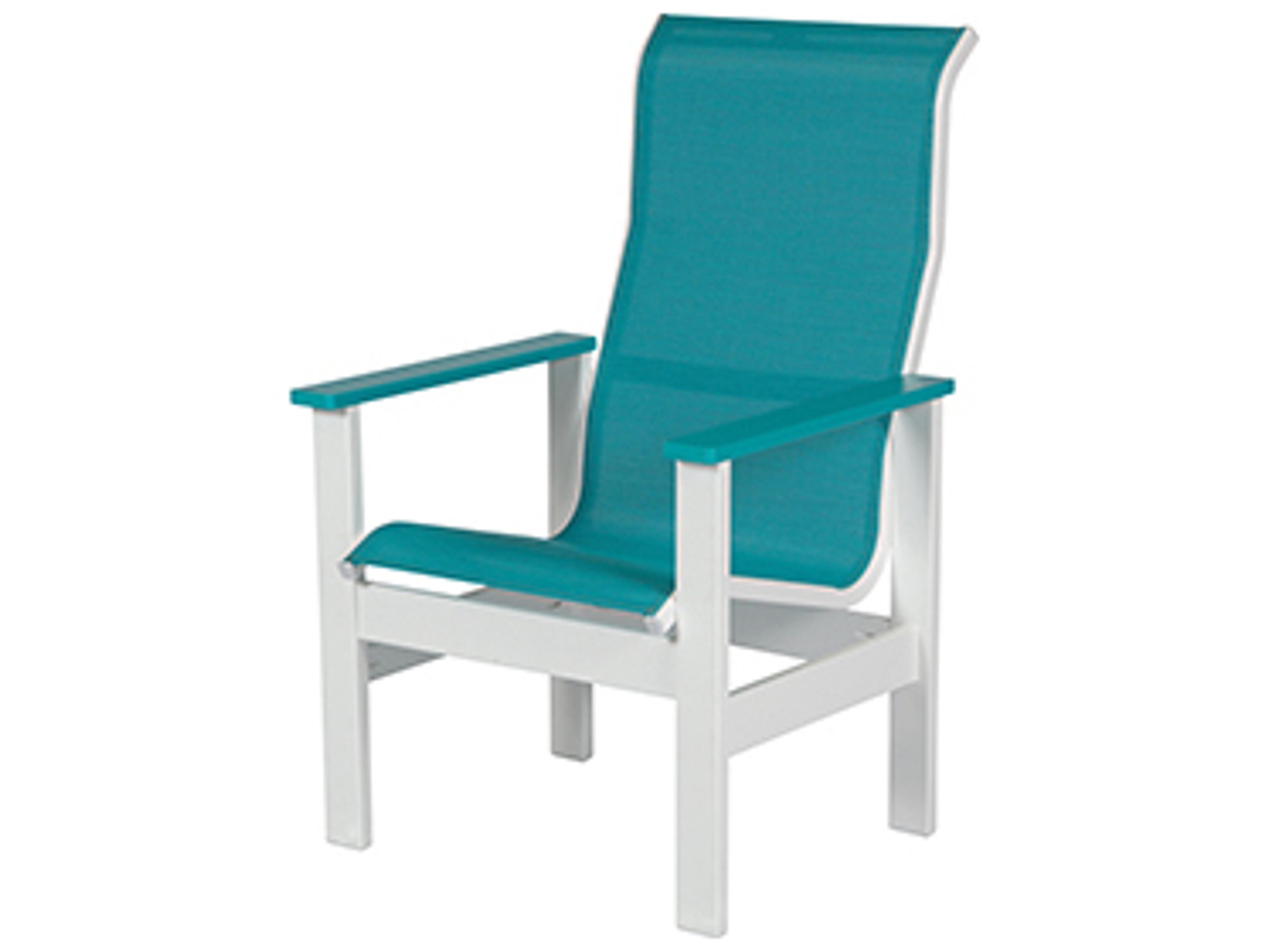Kingston Sling Mgp High Back Outdoor Dining Arm Chair