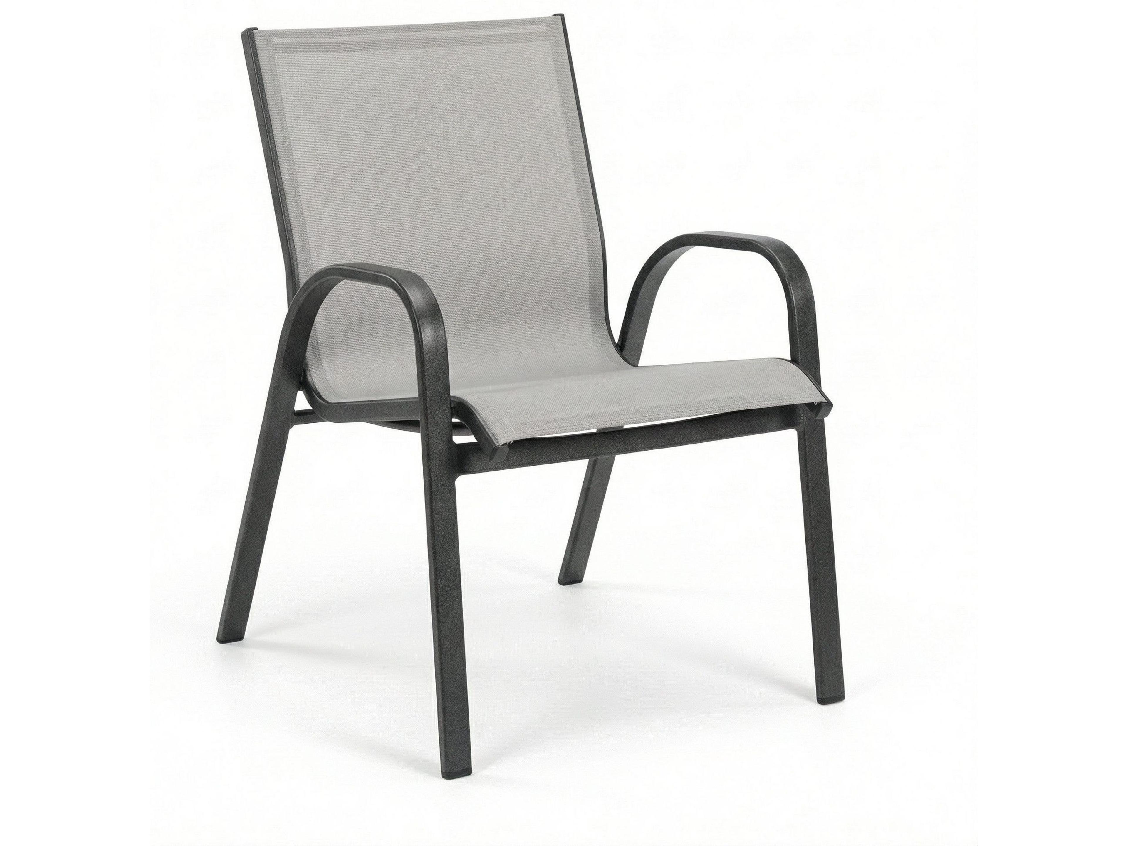 Seabreeze Sling Aluminum Stacking Outdoor Patio Dining Arm Chair