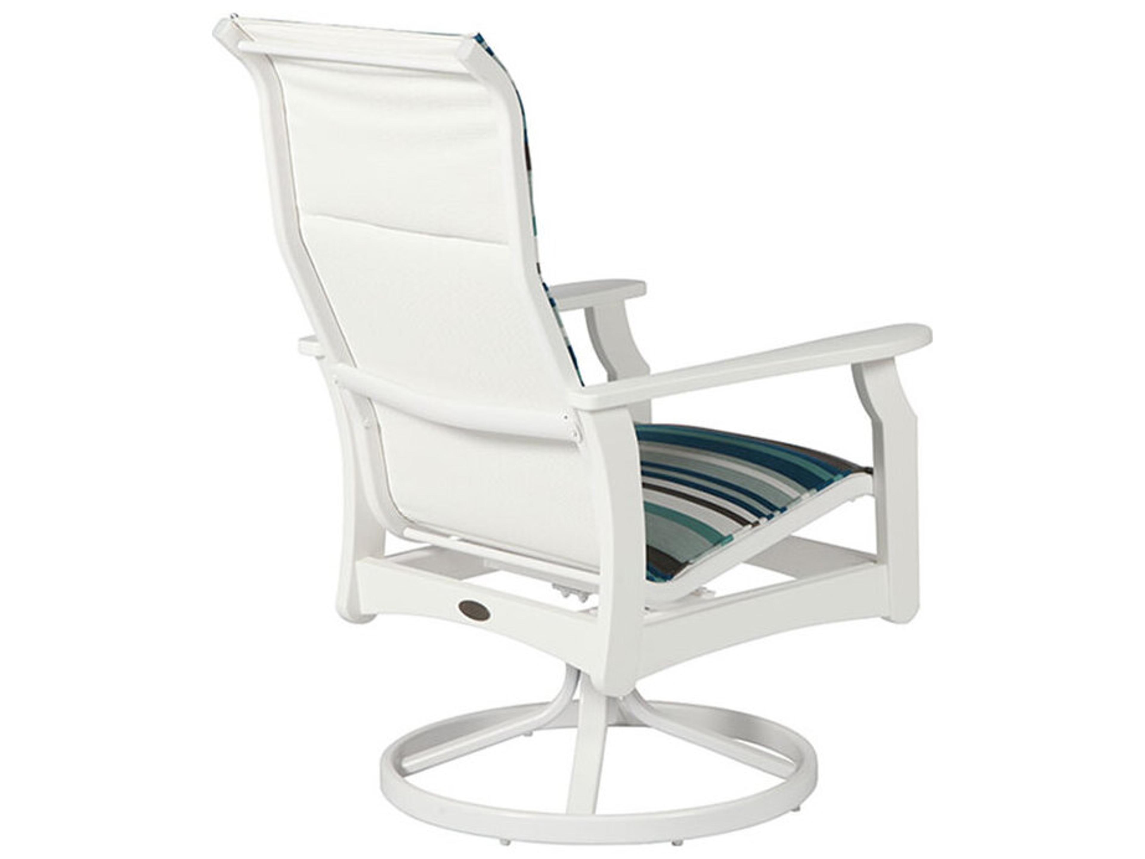 Windward Design Group Covina Sling MGP Arm High Back Swivel Rocker Outdoor Patio Dining Chair