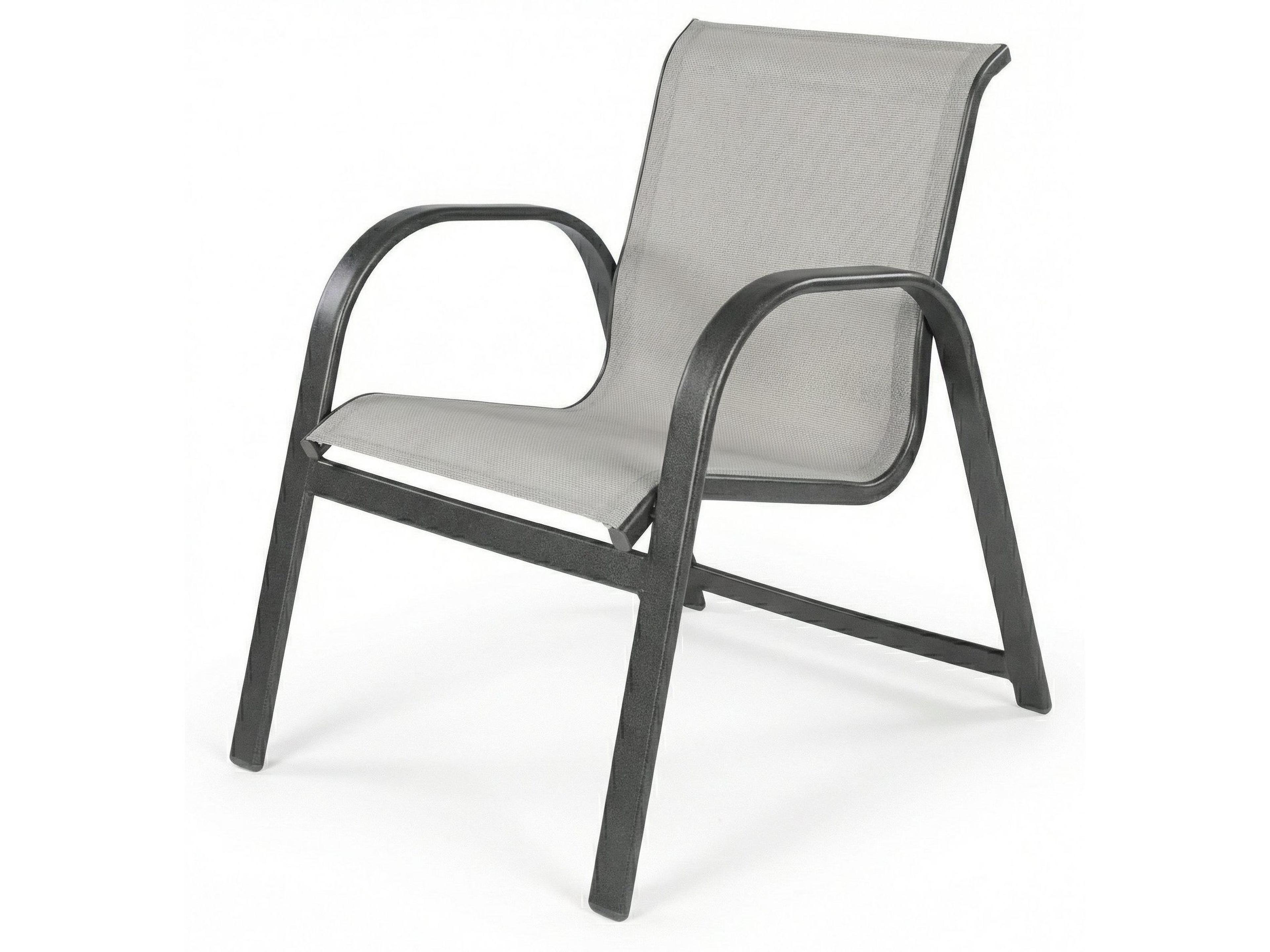 Anna Maria Sling Aluminum Stacking Outdoor Dining Arm Chair