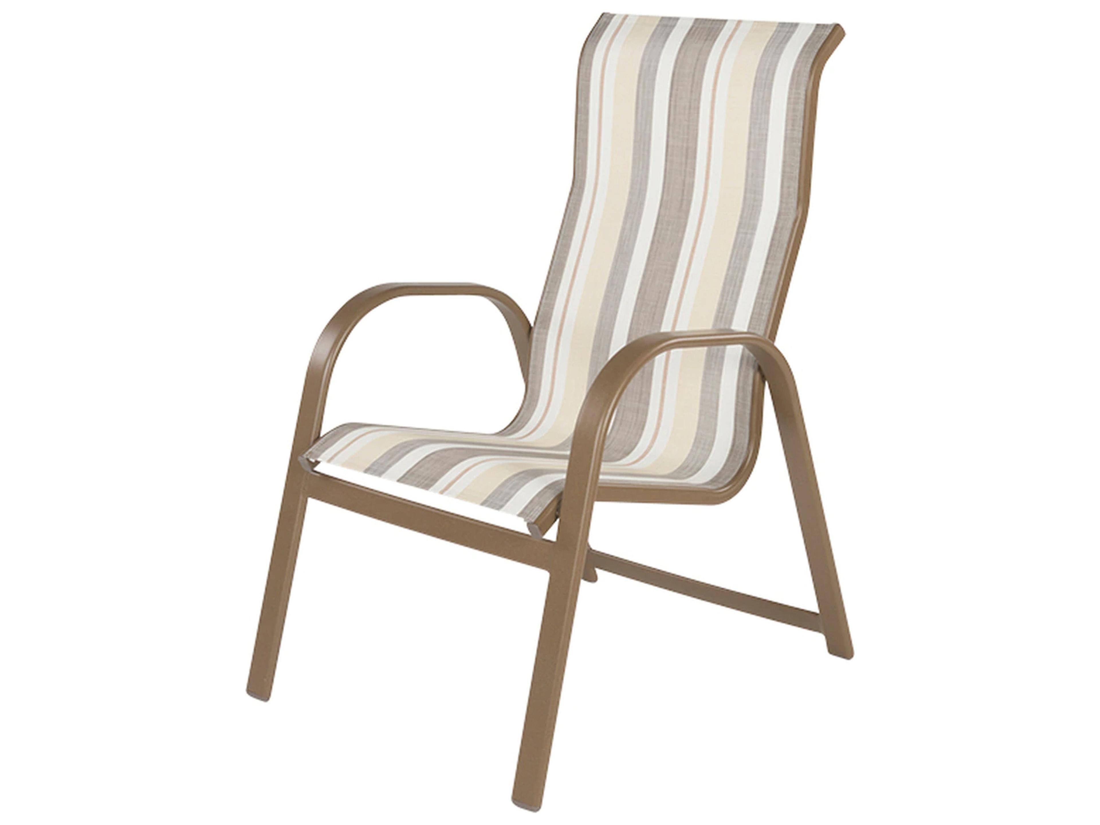 Anna Maria Sling Aluminum Stacking High Back Outdoor Patio Dining Chair