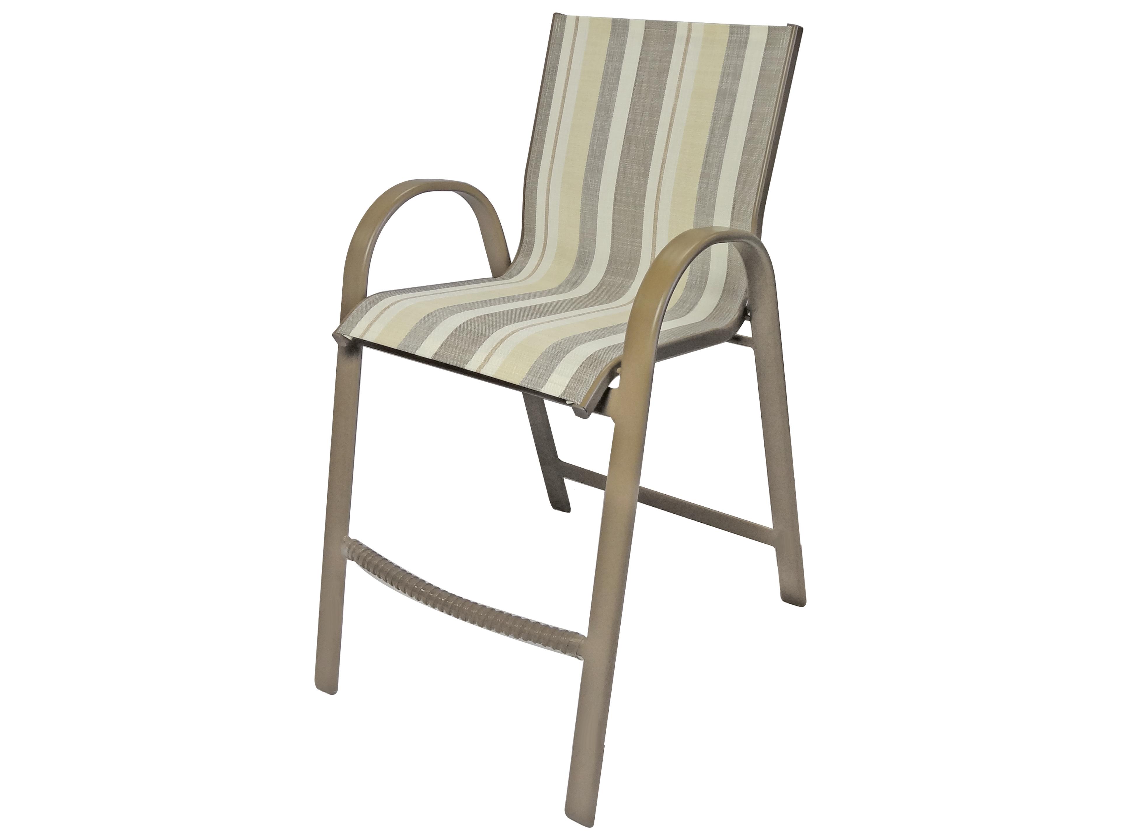 Anna Maria Sling Aluminum Stacking Outdoor Bar Chair
