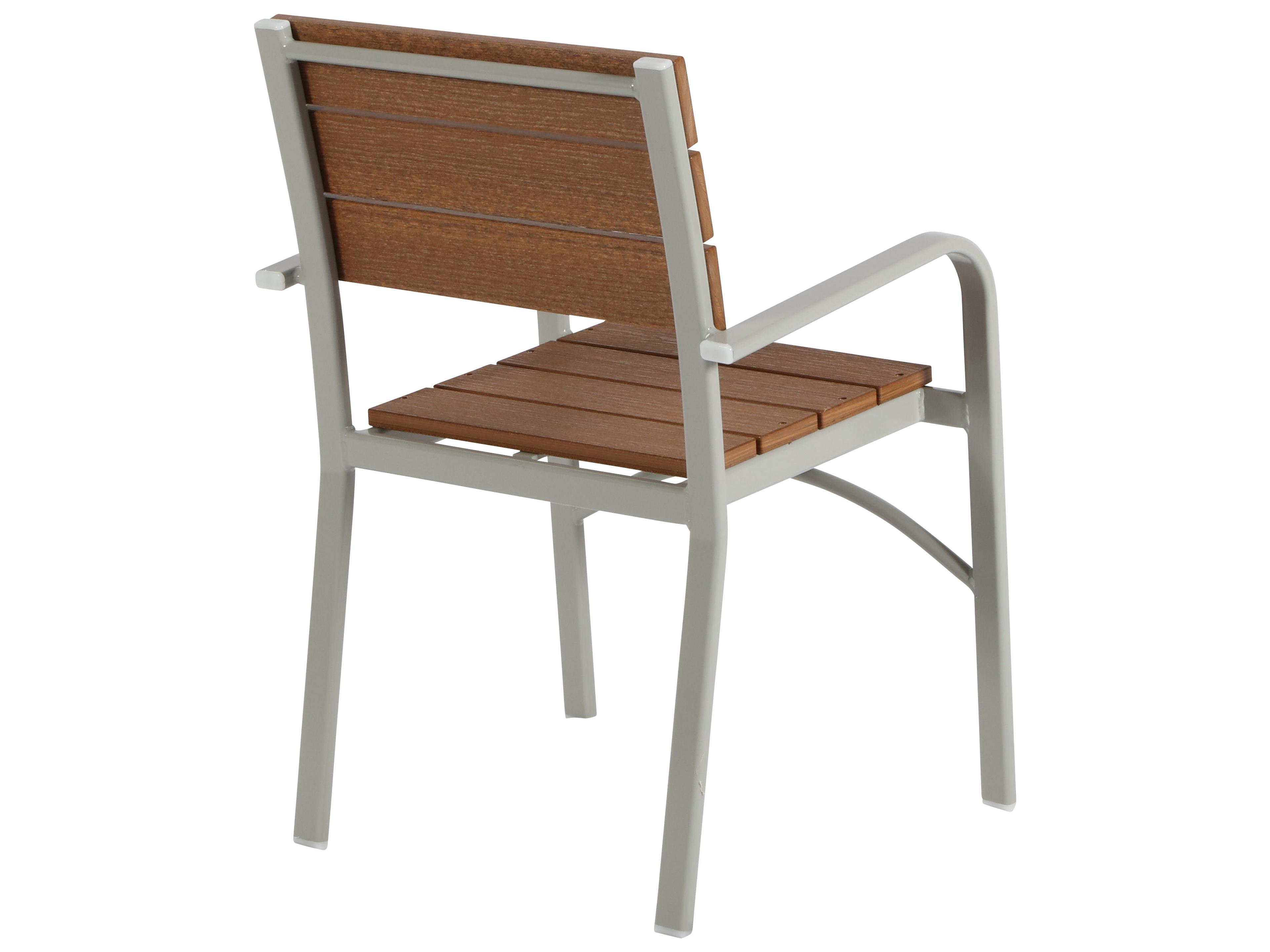 Windward Design Group Bermuda MGP Aluminum Stacking Outdoor Patio Dining Arm Chair
