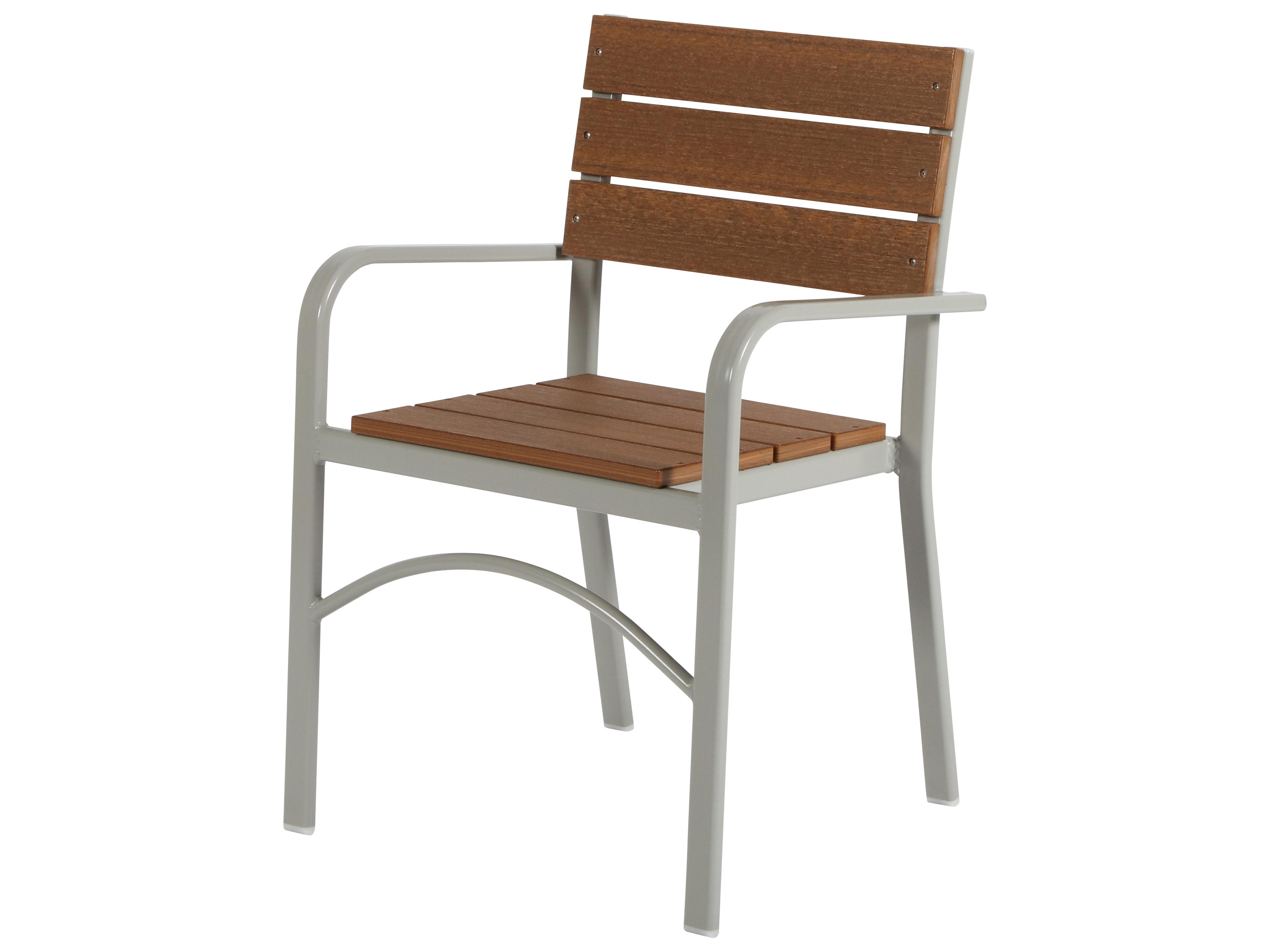 Bermuda MGP Aluminum Stacking Outdoor Patio Dining Arm Chair