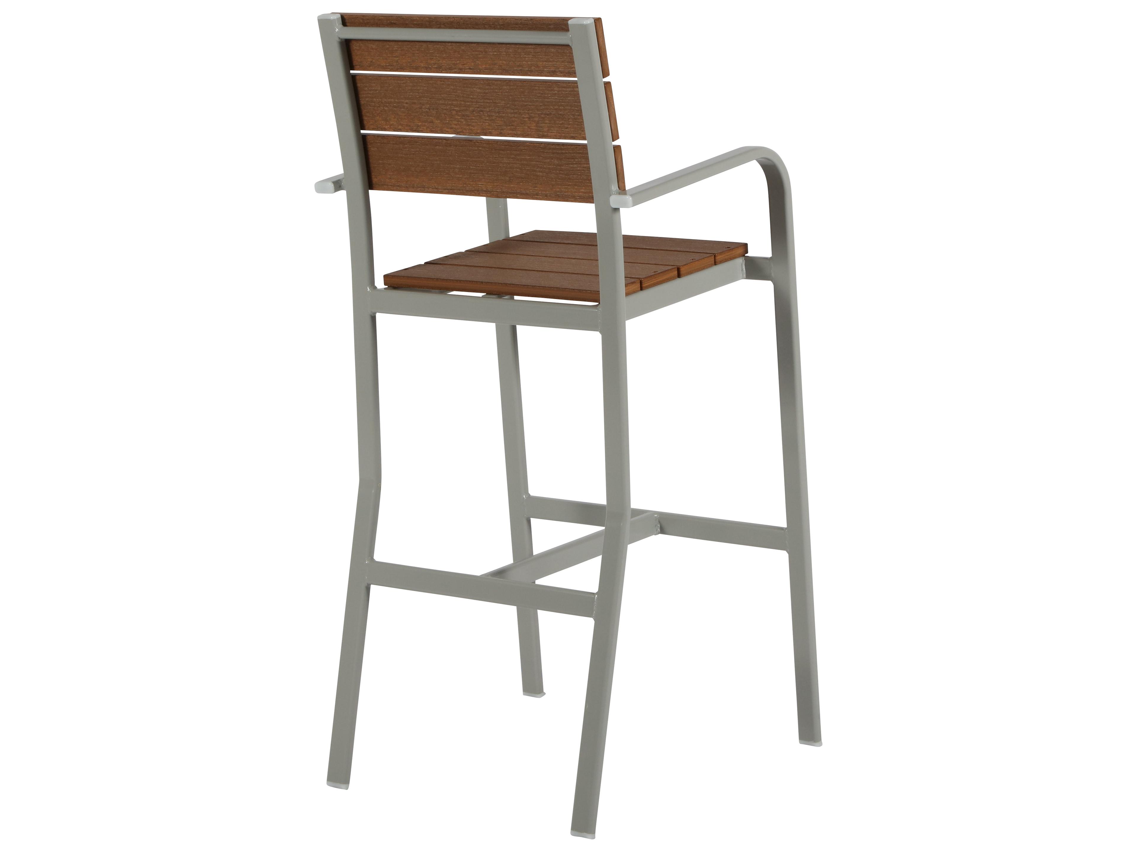 Windward Design Group Bermuda MGP Aluminum Stacking Patio Bar Arm Chair