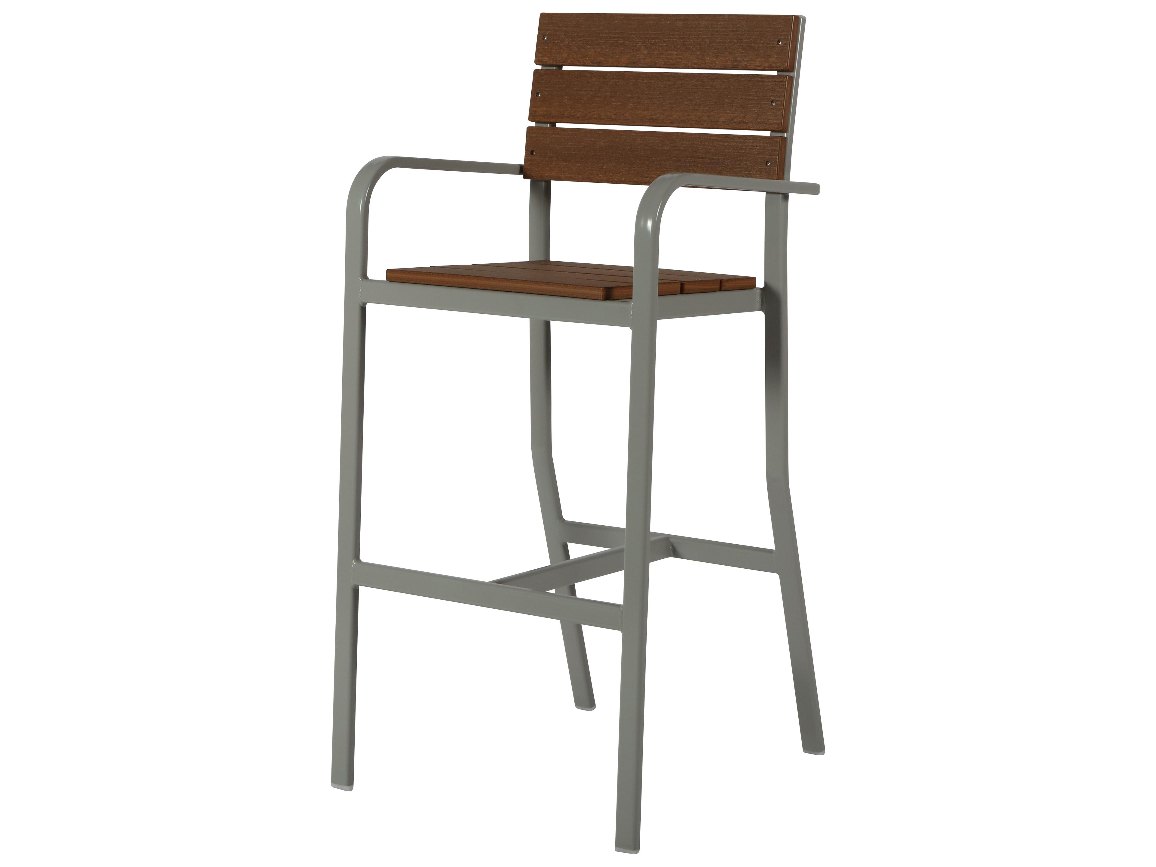 Bermuda MGP Aluminum Stacking Patio Bar Arm Chair