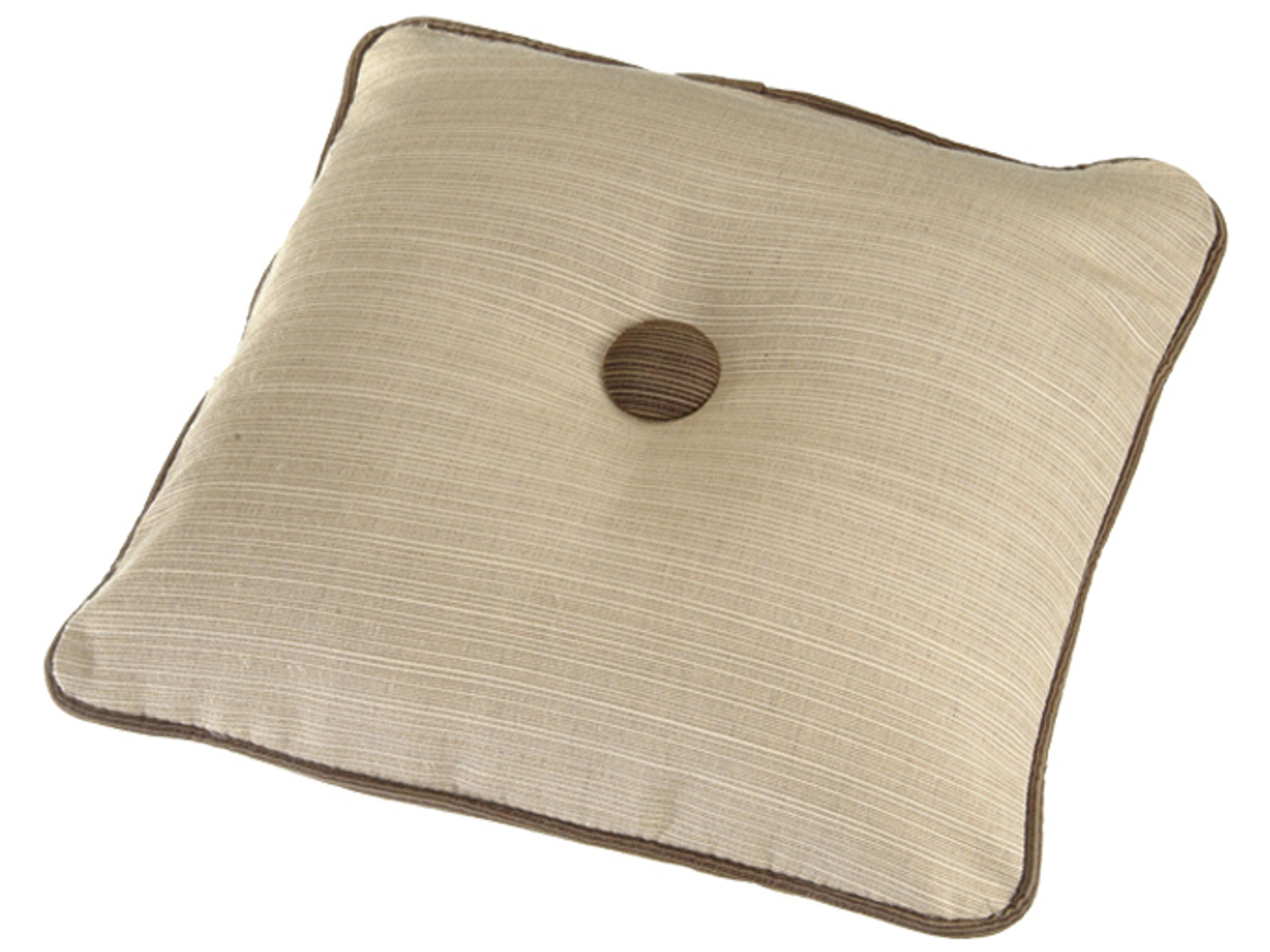 Throw Pillow Contrasting Welt and Button 16 x 16